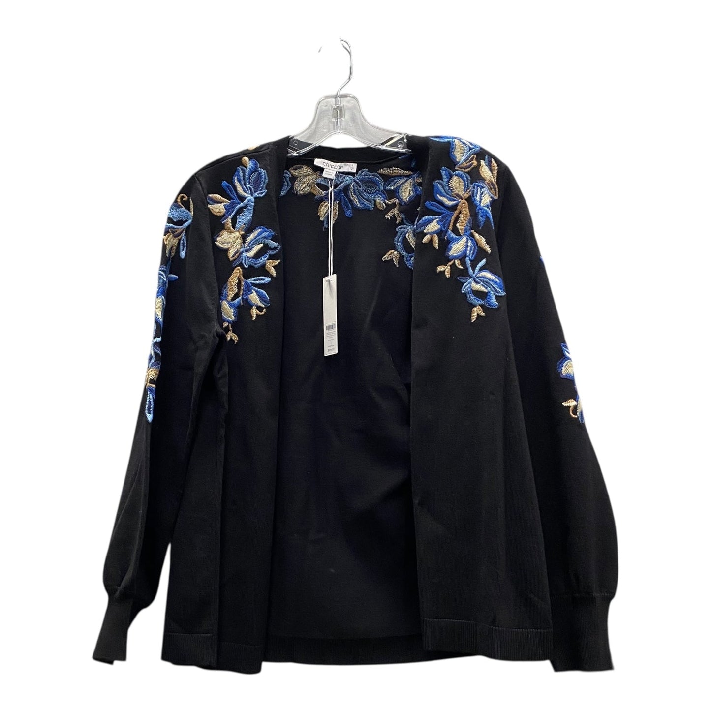 Sweater Cardigan By Chicos In Black, Size:M