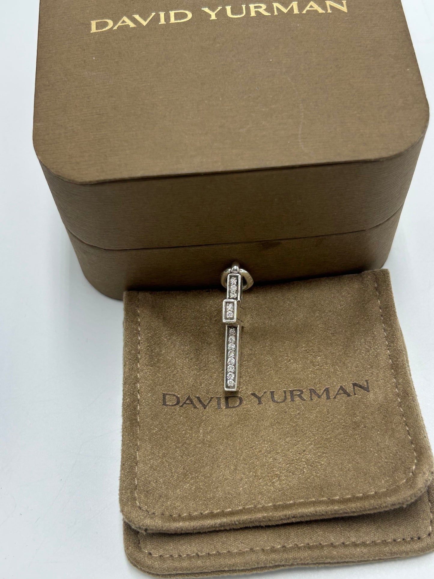 David Yurman Pave Diamond Cross Luxury Designer Pendant