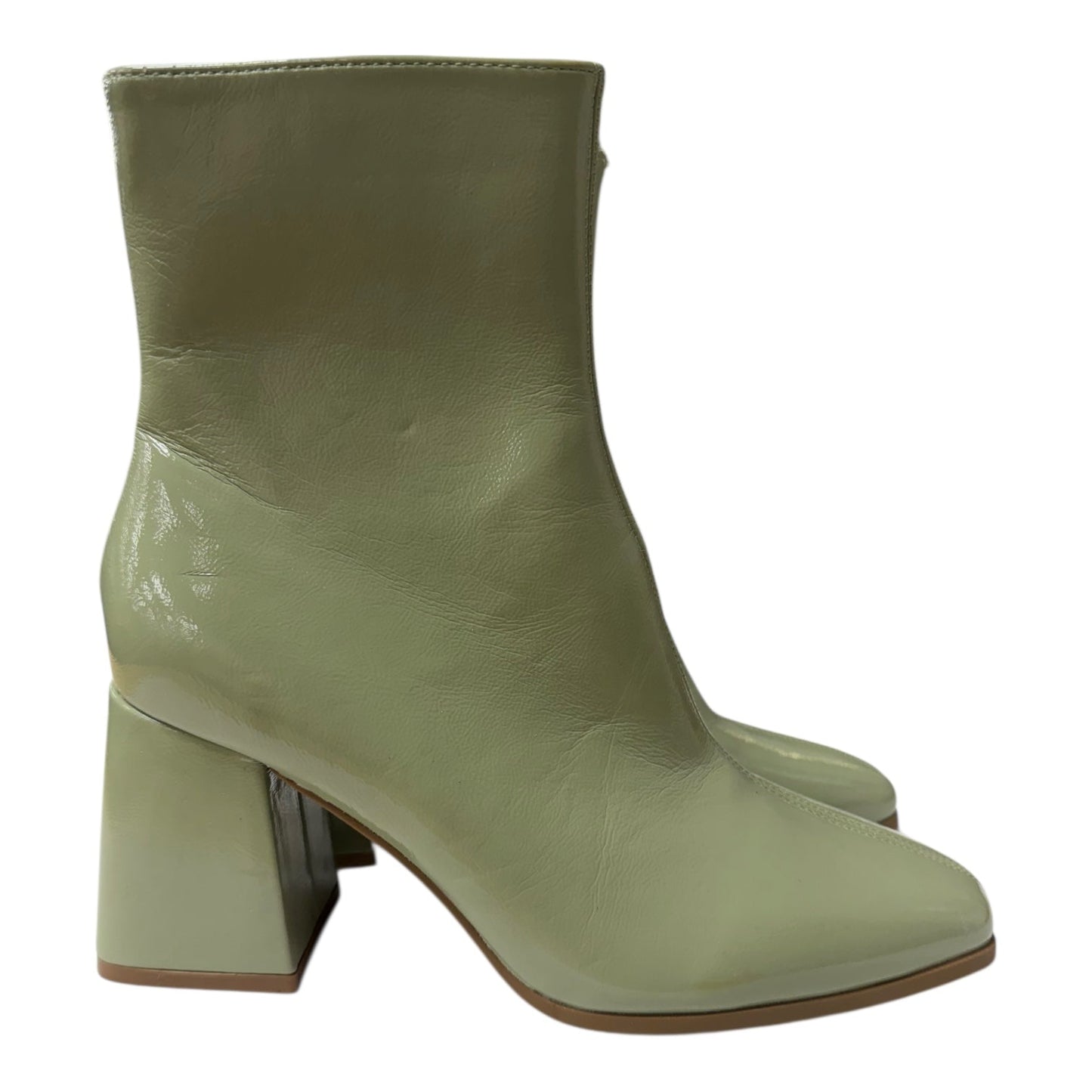 Boots Ankle Heels By So me In Green, Size:8