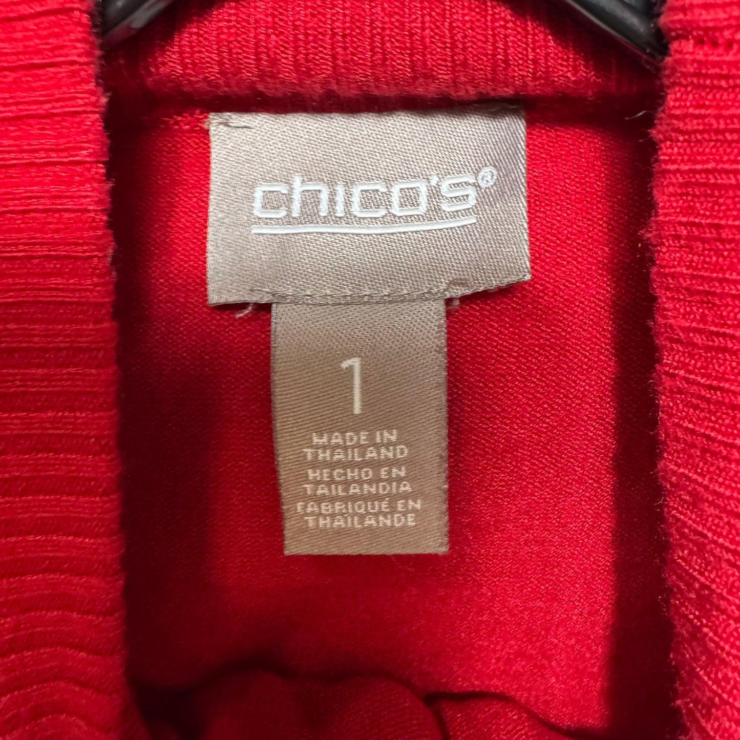 Sweater By Chicos In Red, Size: M