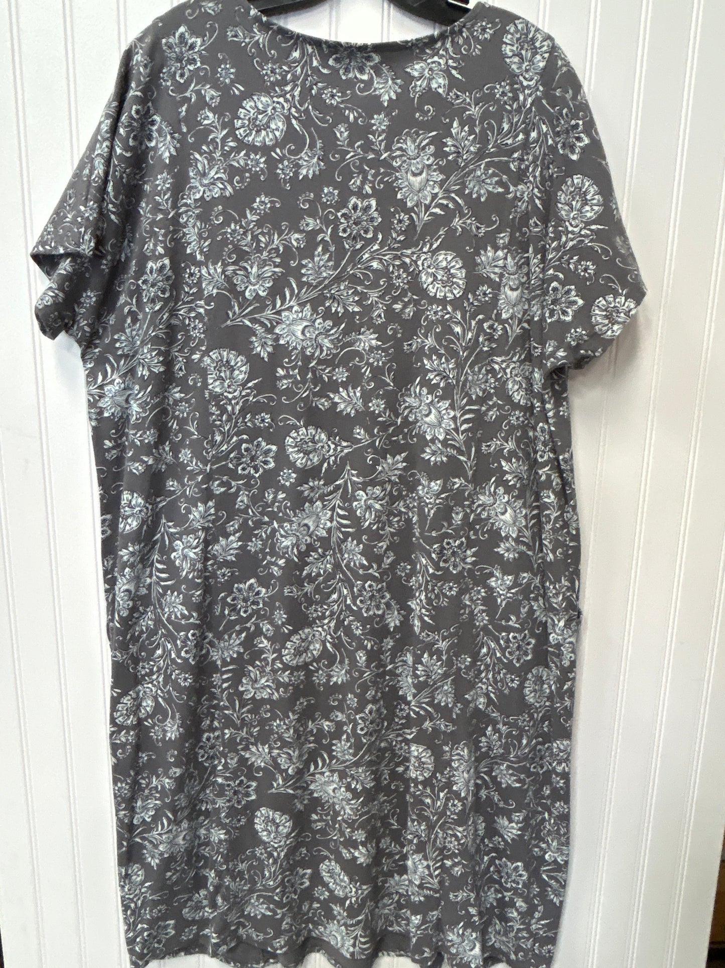 Dress Casual Midi By J. Jill In Grey, Size:2X