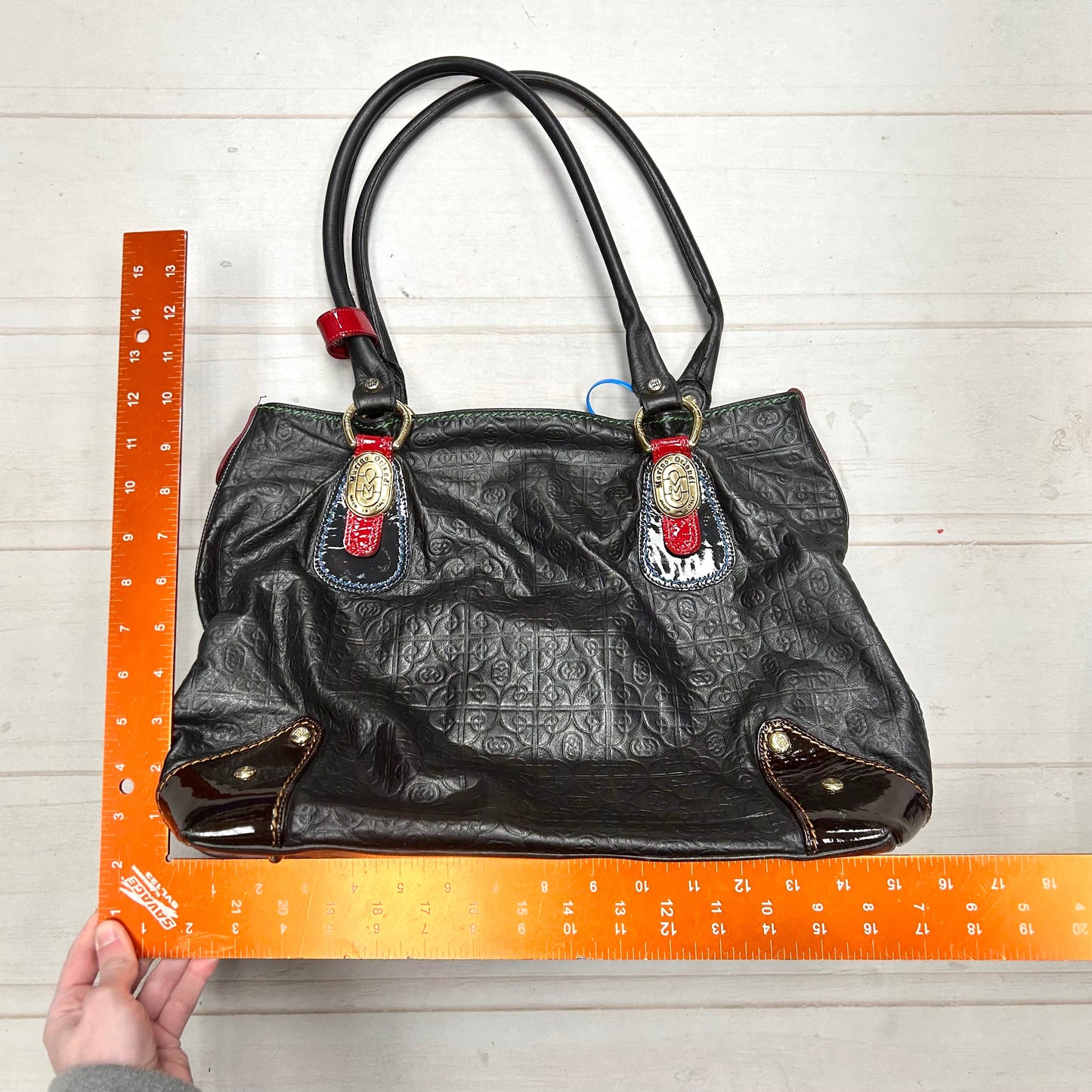 Handbag Leather By Marino Orlandi, Size: Medium