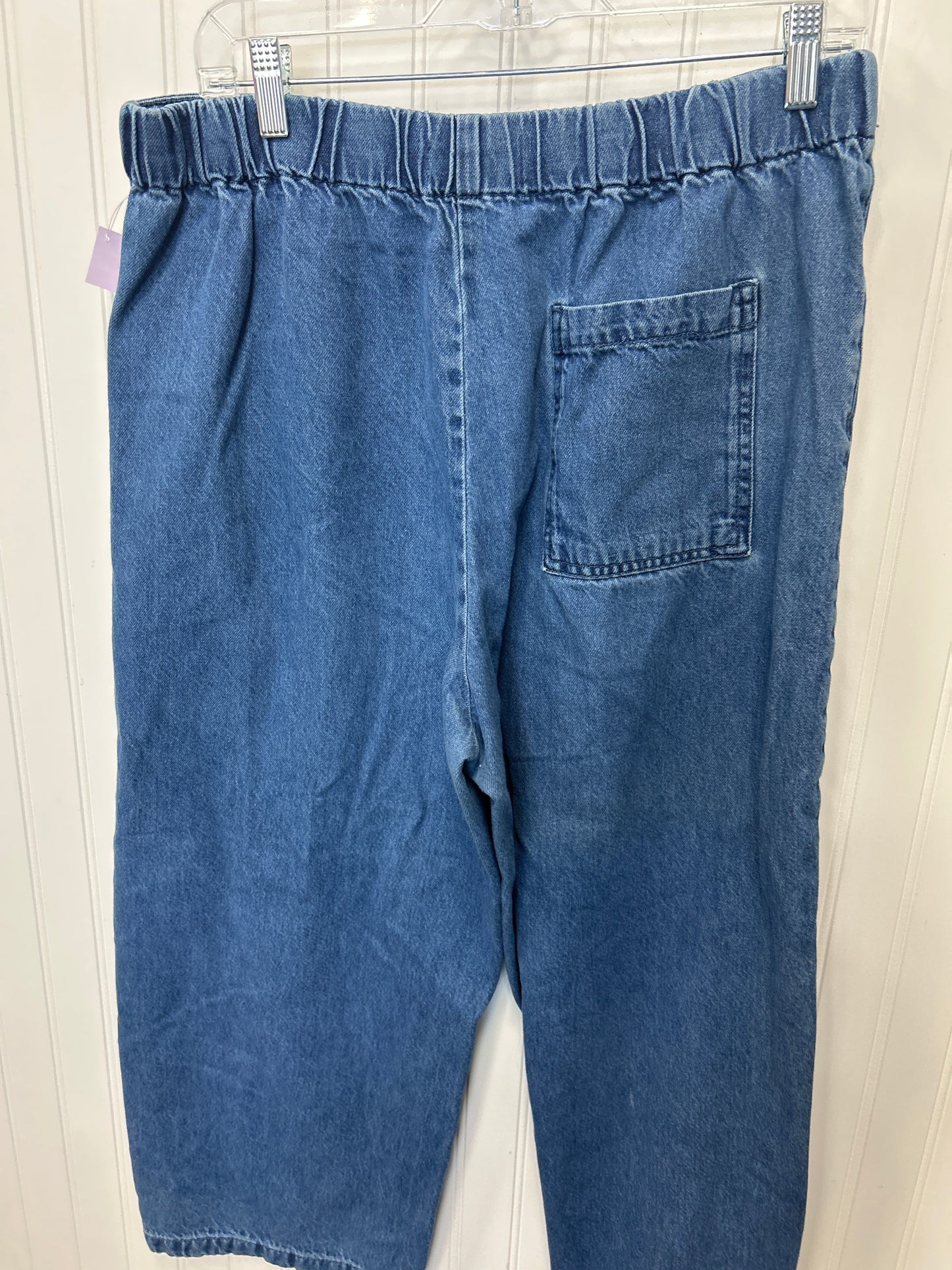 Jeans Cropped By Zara In Blue Denim, Size:Xl