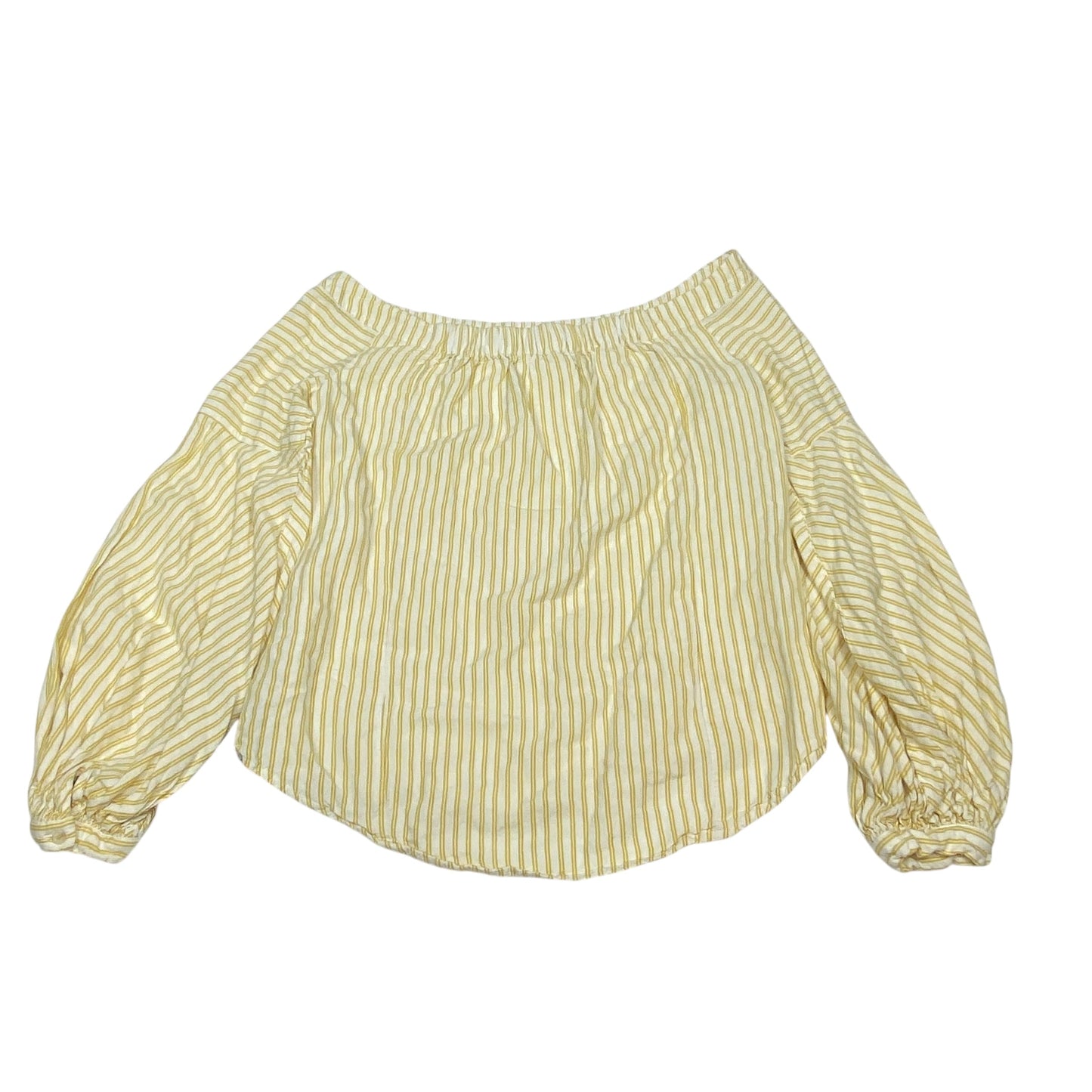 Top Ls By Maeve In White & Yellow, Size:S