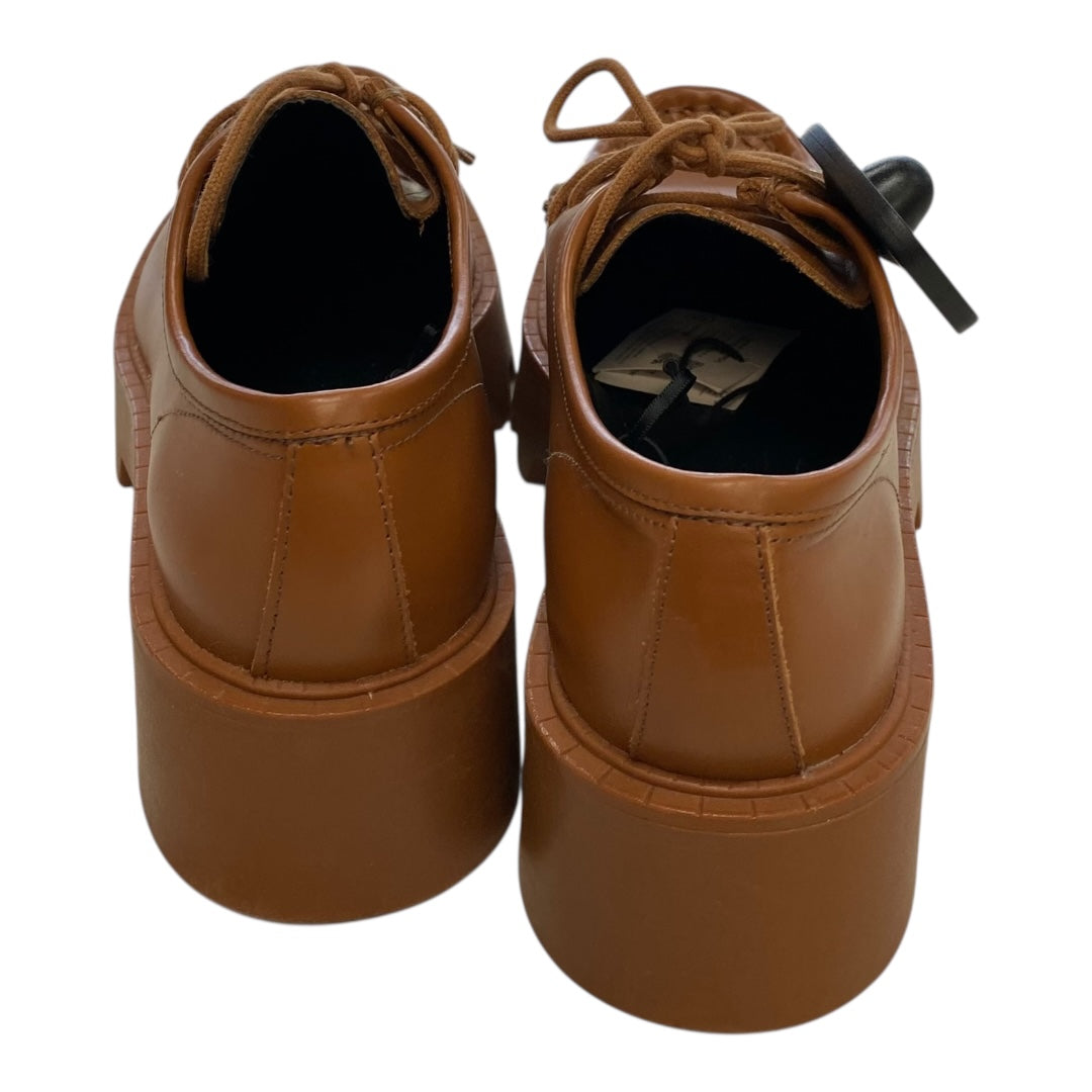 Shoes Flats By Zara In Brown, Size:6.5