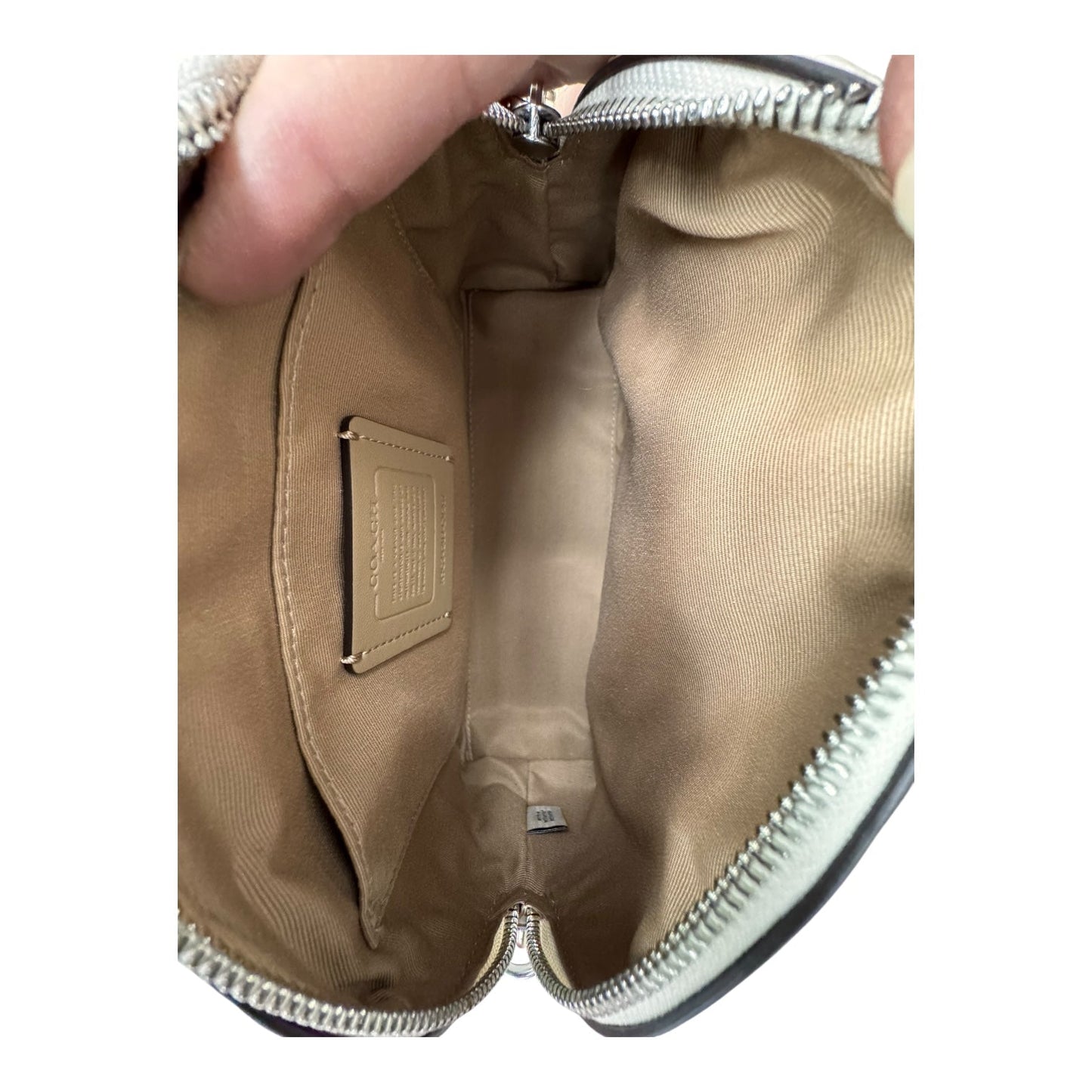 Handbag Designer By Coach In Cream, Size:Small