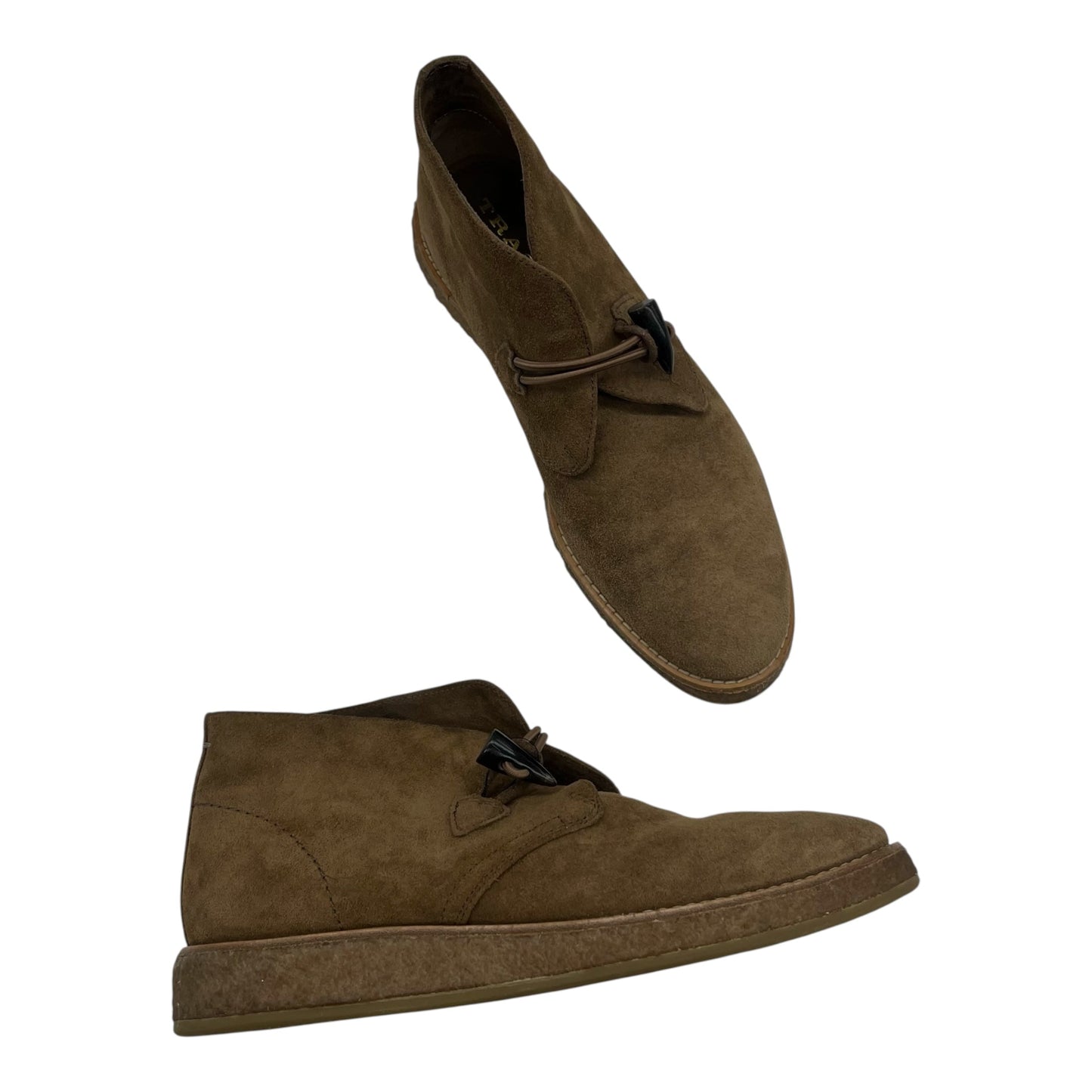 Boots Ankle Flats By Cmb In Tan, Size:8