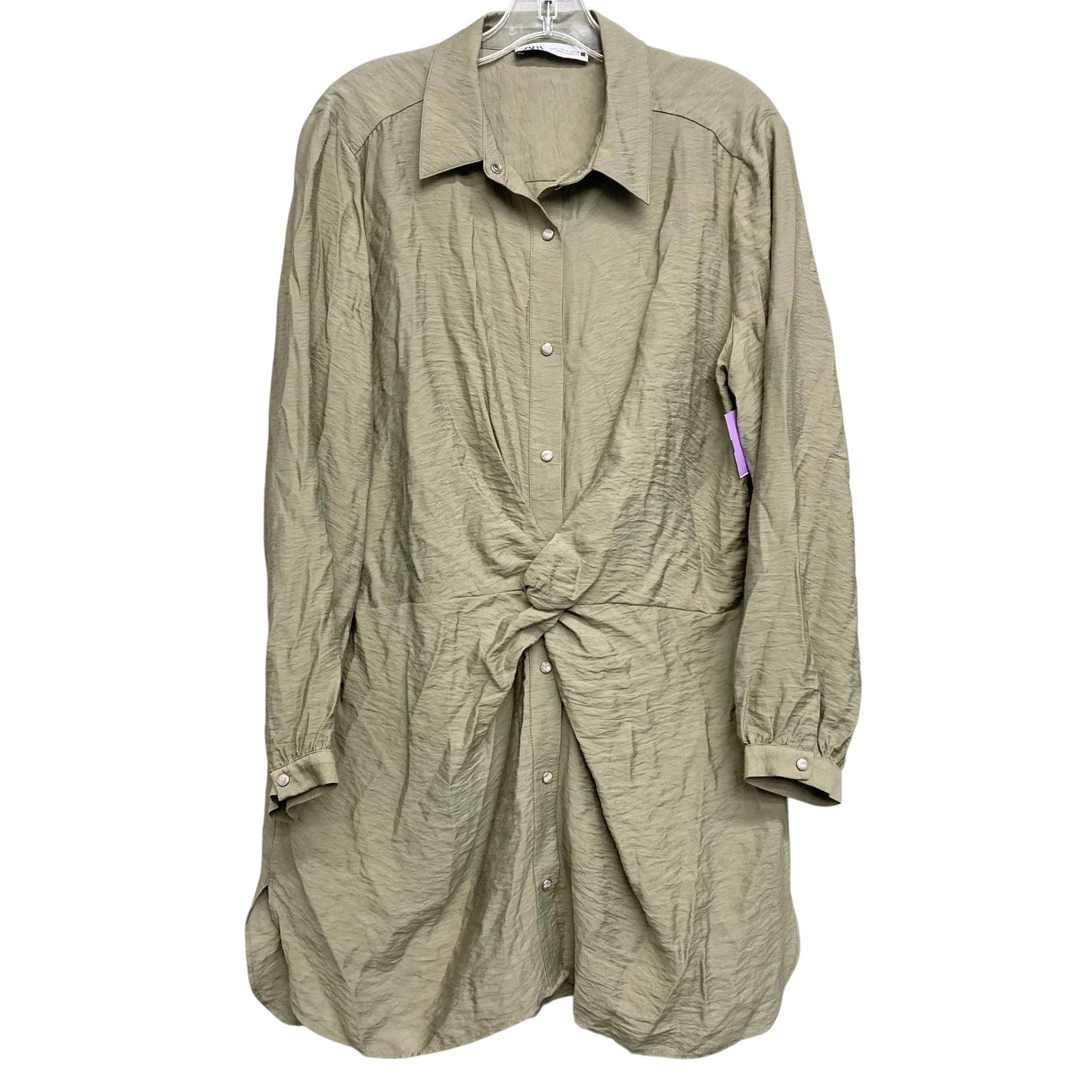 Dress Work By Zara In Green, Size:M