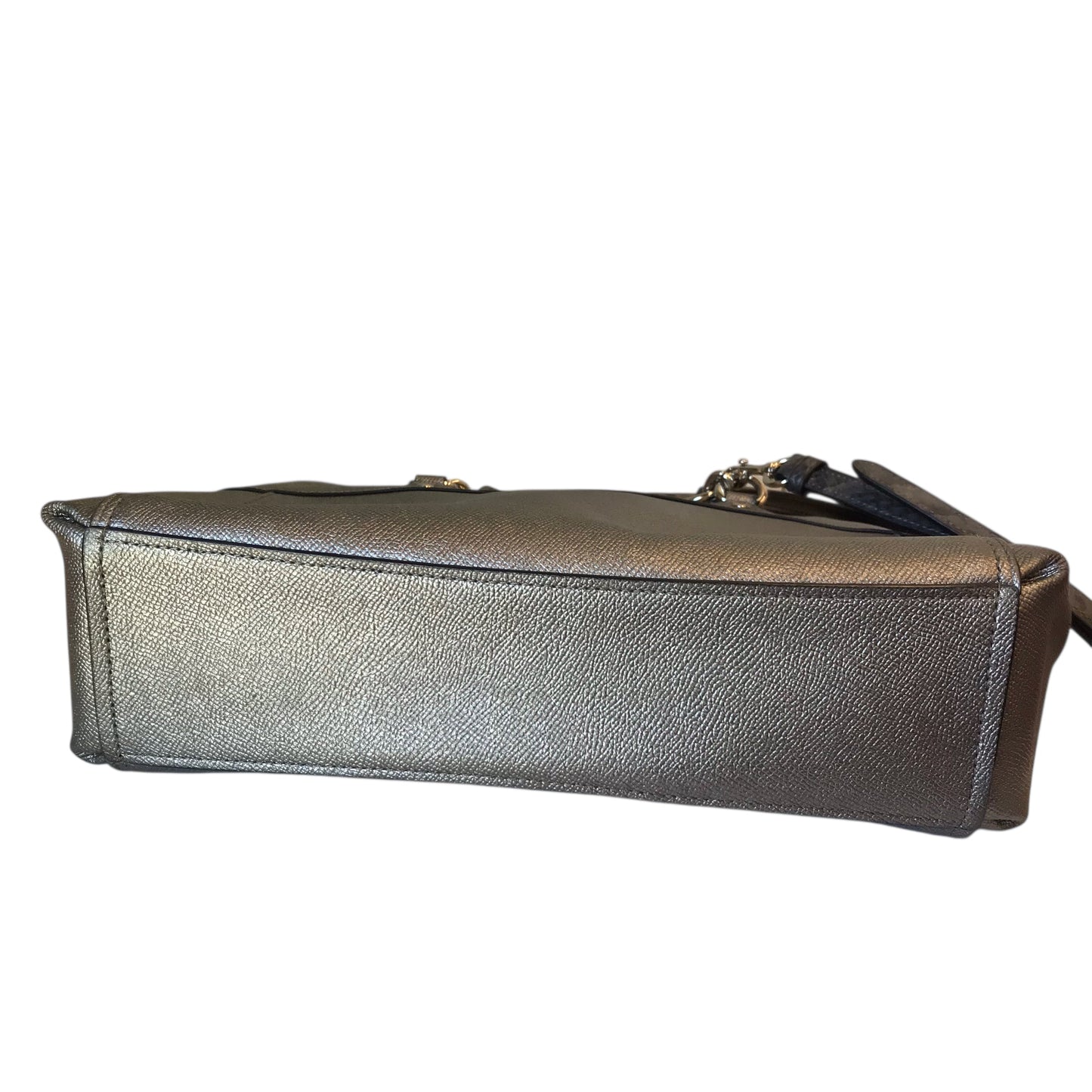 Handbag Designer By Coach In Silver, Size:Large