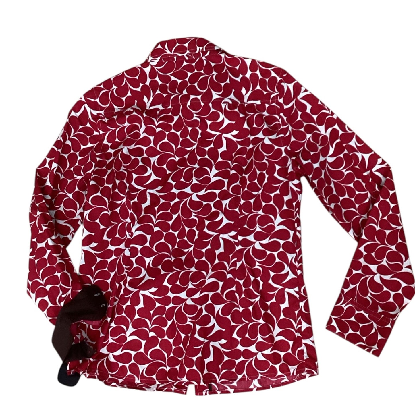 Blouse Ls By Boden In Red & White, Size:12