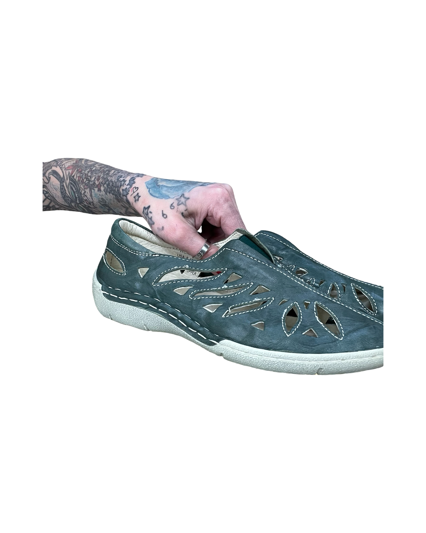 Shoes Flats By Clothes Mentor In Green, Size:8