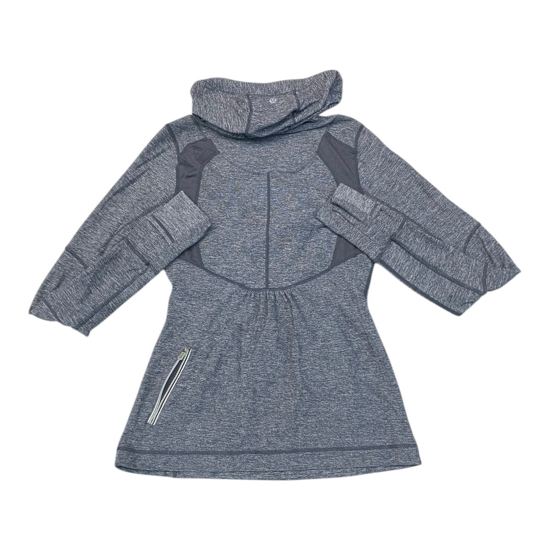 Athletic Top Ls Hoodie By Lululemon In Grey, Size:M