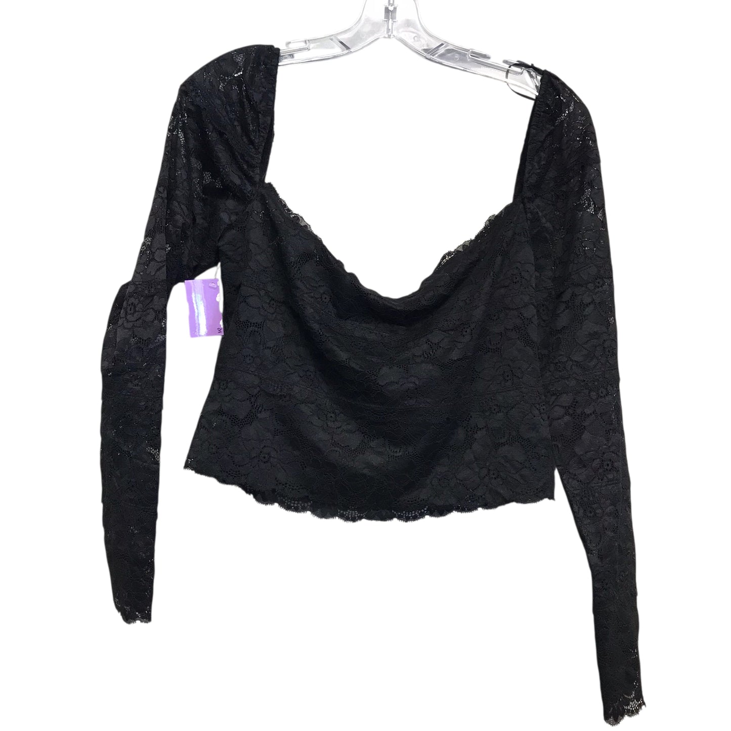 Top Ls Basic By Guess In Black, Size:L