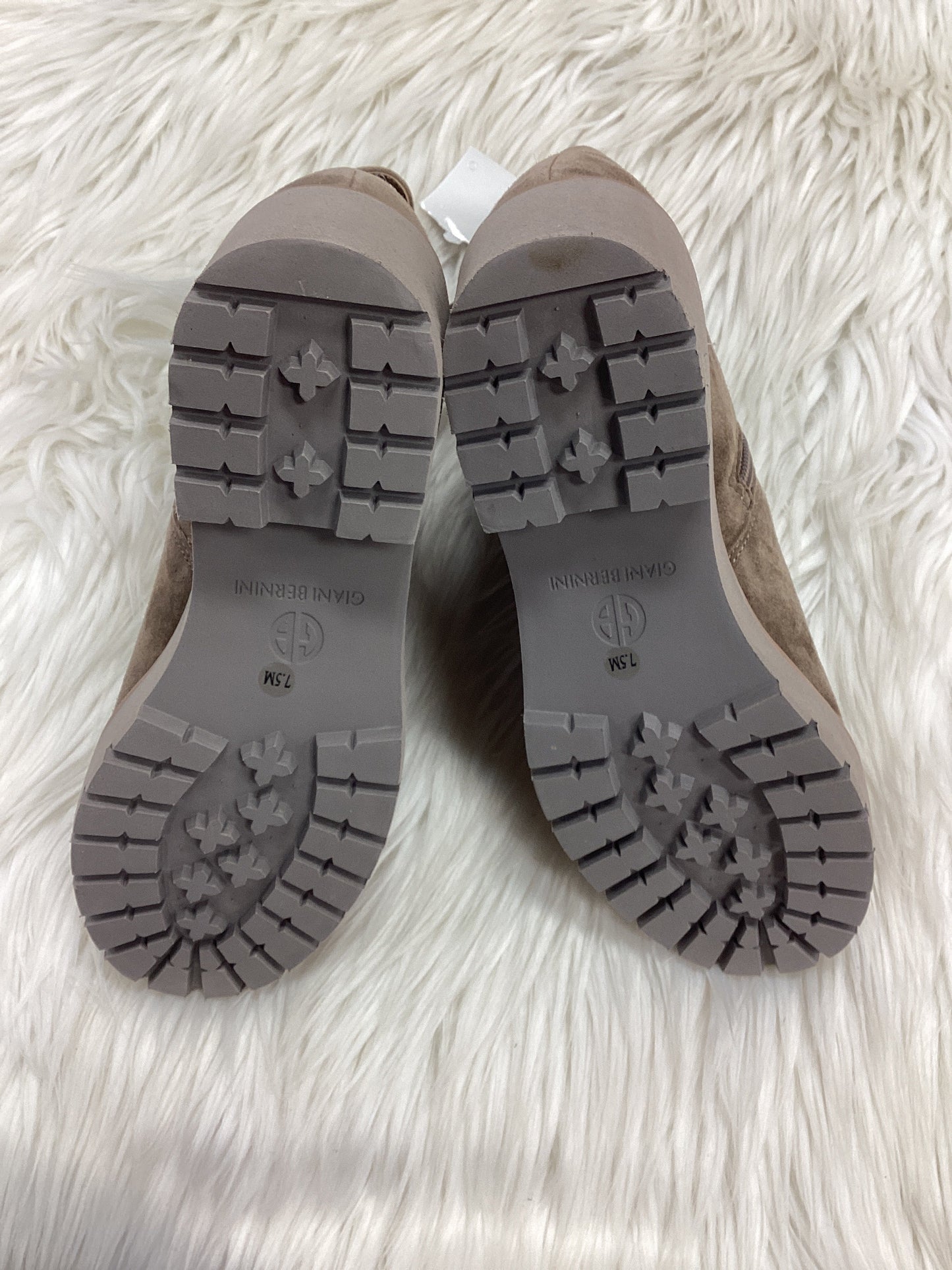 Boots Ankle Heels By Giani Bernini In Taupe, Size:7.5