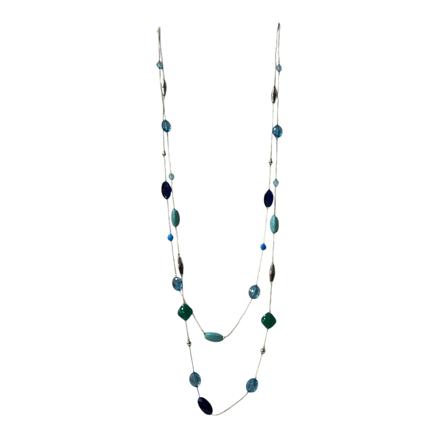 Necklace Layered In Blue