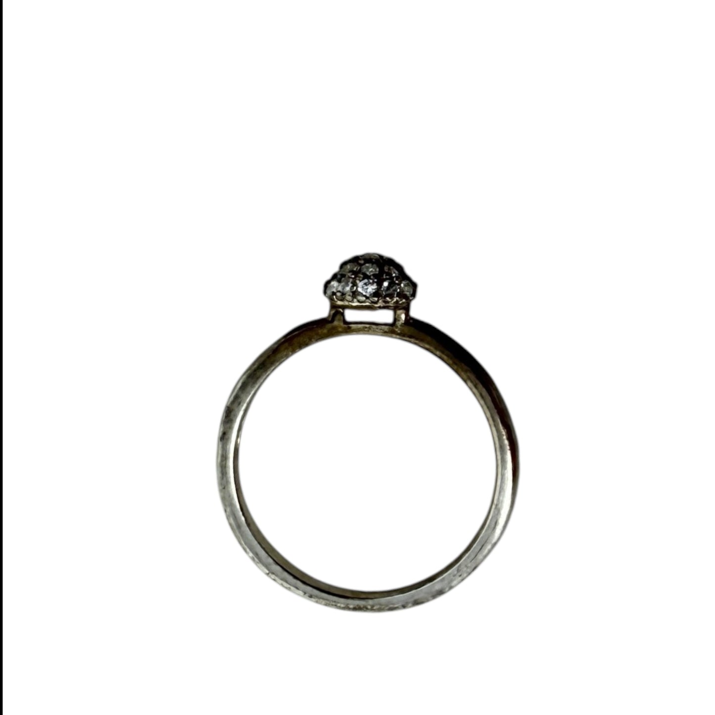 Sterling Silver Disco Lights Pave Crystal Ball CZ Stacking Ring By Silpada, Size: 8