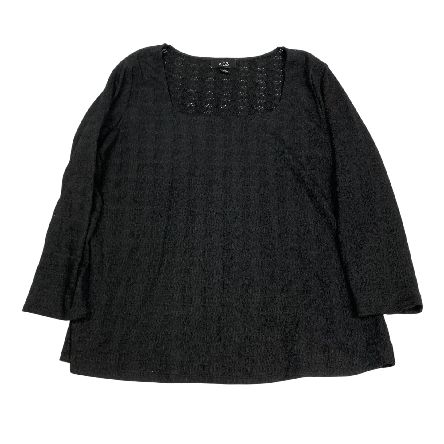 Top Ls By Agb In Black, Size:L