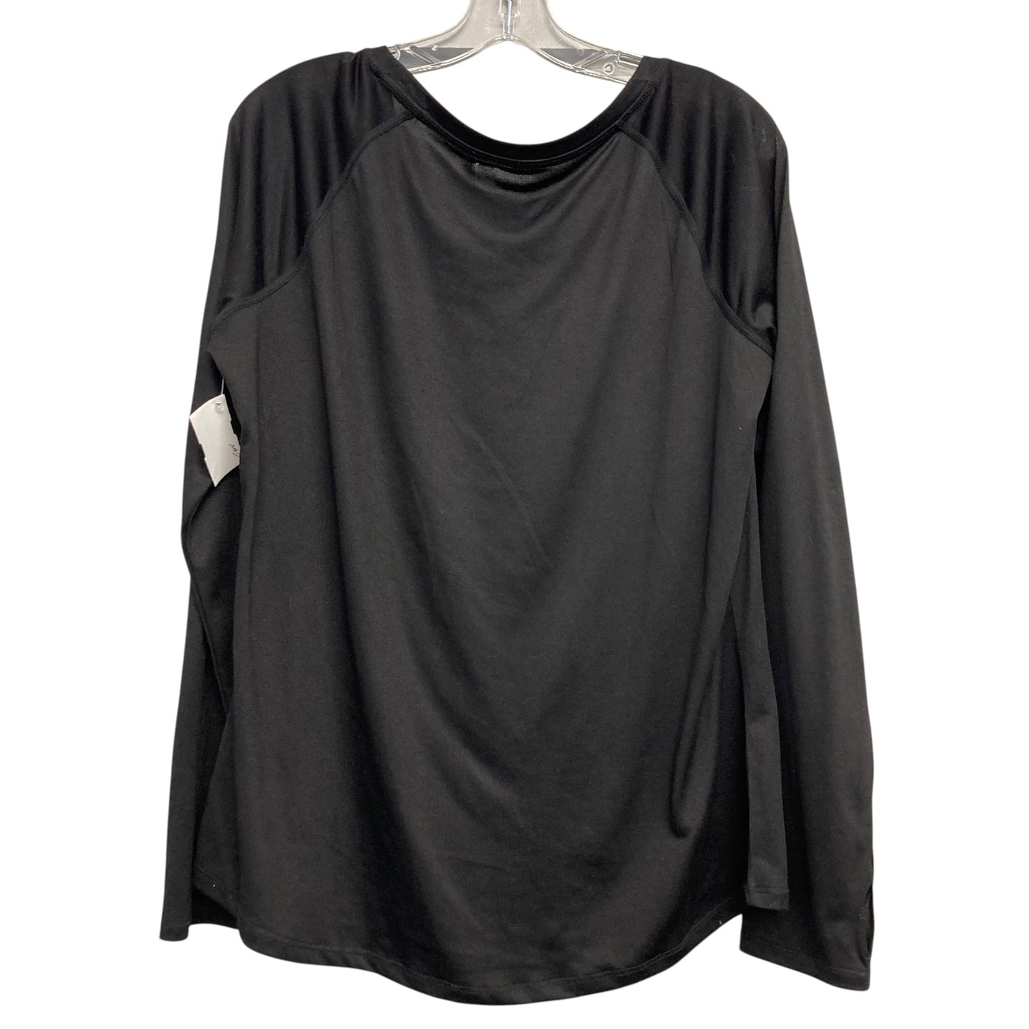 Athletic Top Ls Collar By Xersion In Black, Size:L