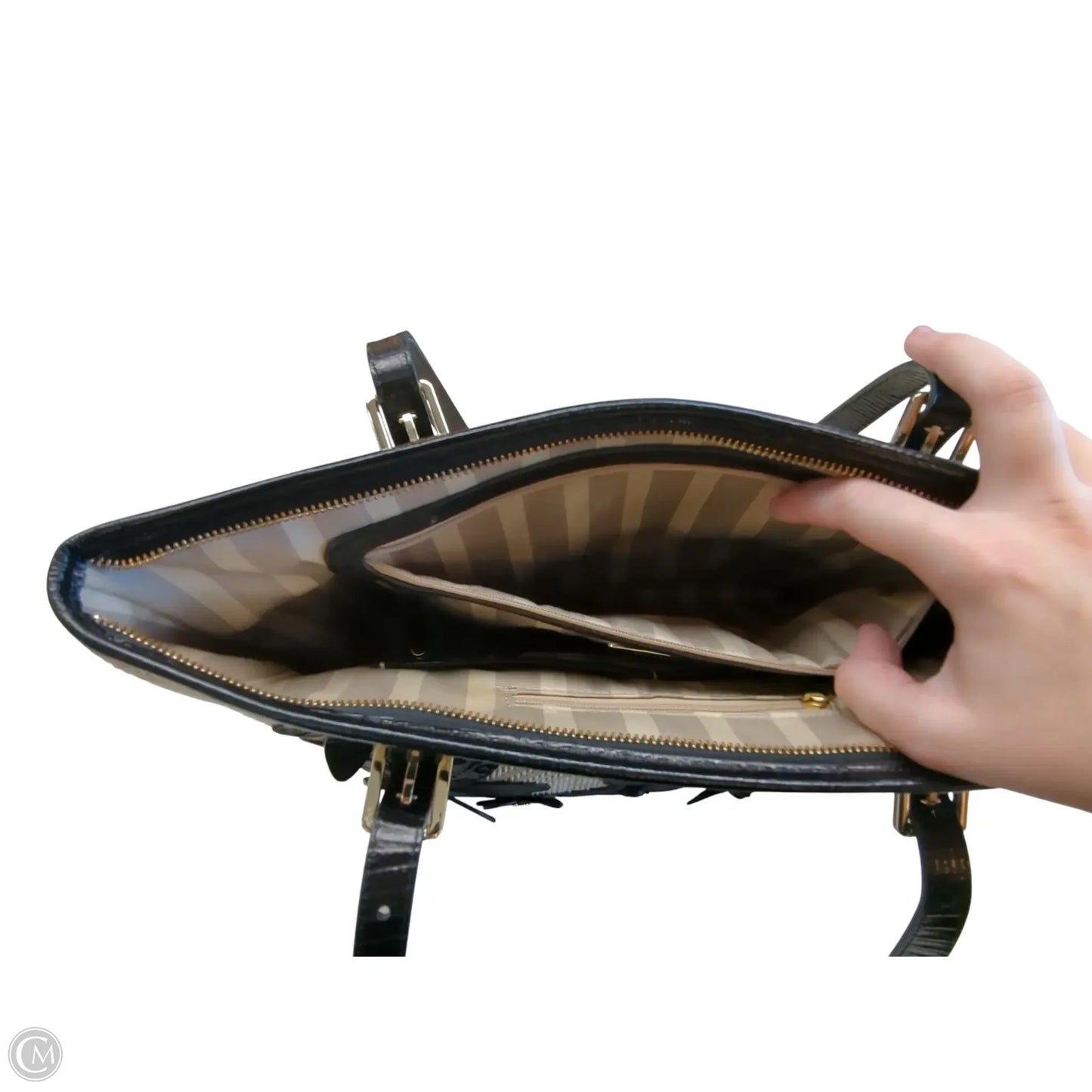 Handbag Designer By Brahmin, Size: Large