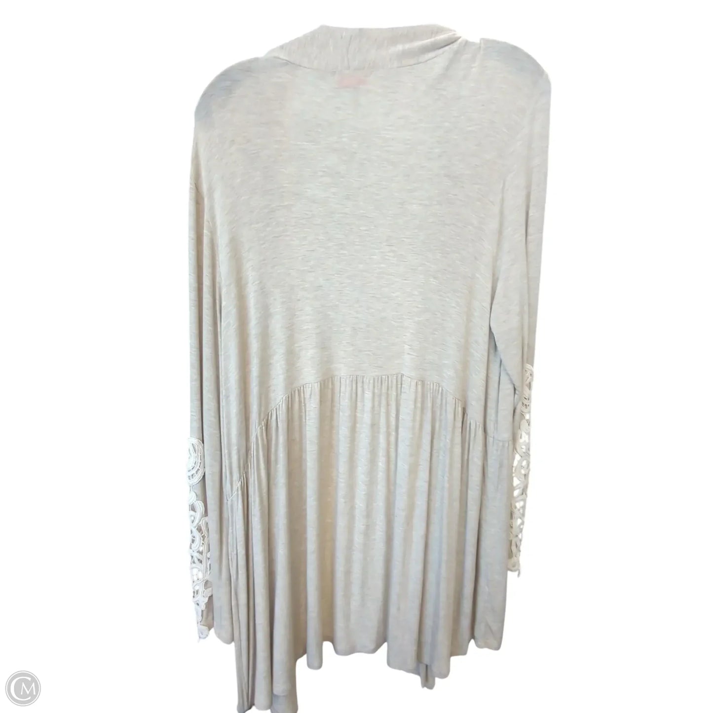 Cardigan By Clothes Mentor In Tan, Size: 1x