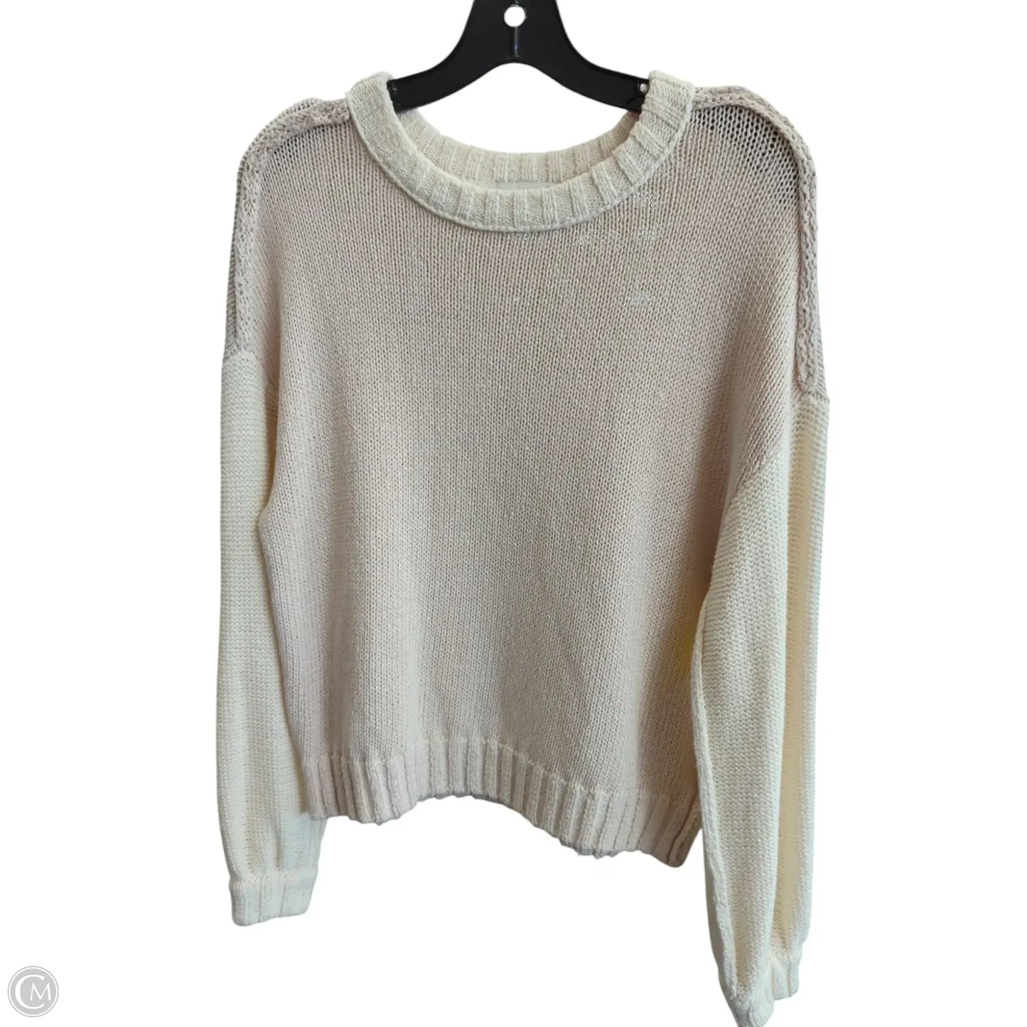 Sweater By Clothes Mentor In White Pink, Size: S