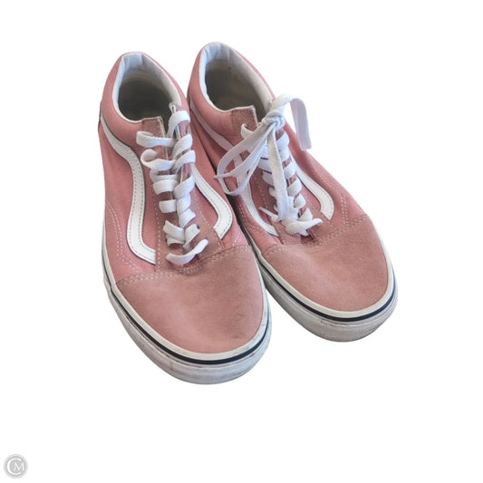 Shoes Sneakers By Vans In Pink, Size: 8.5