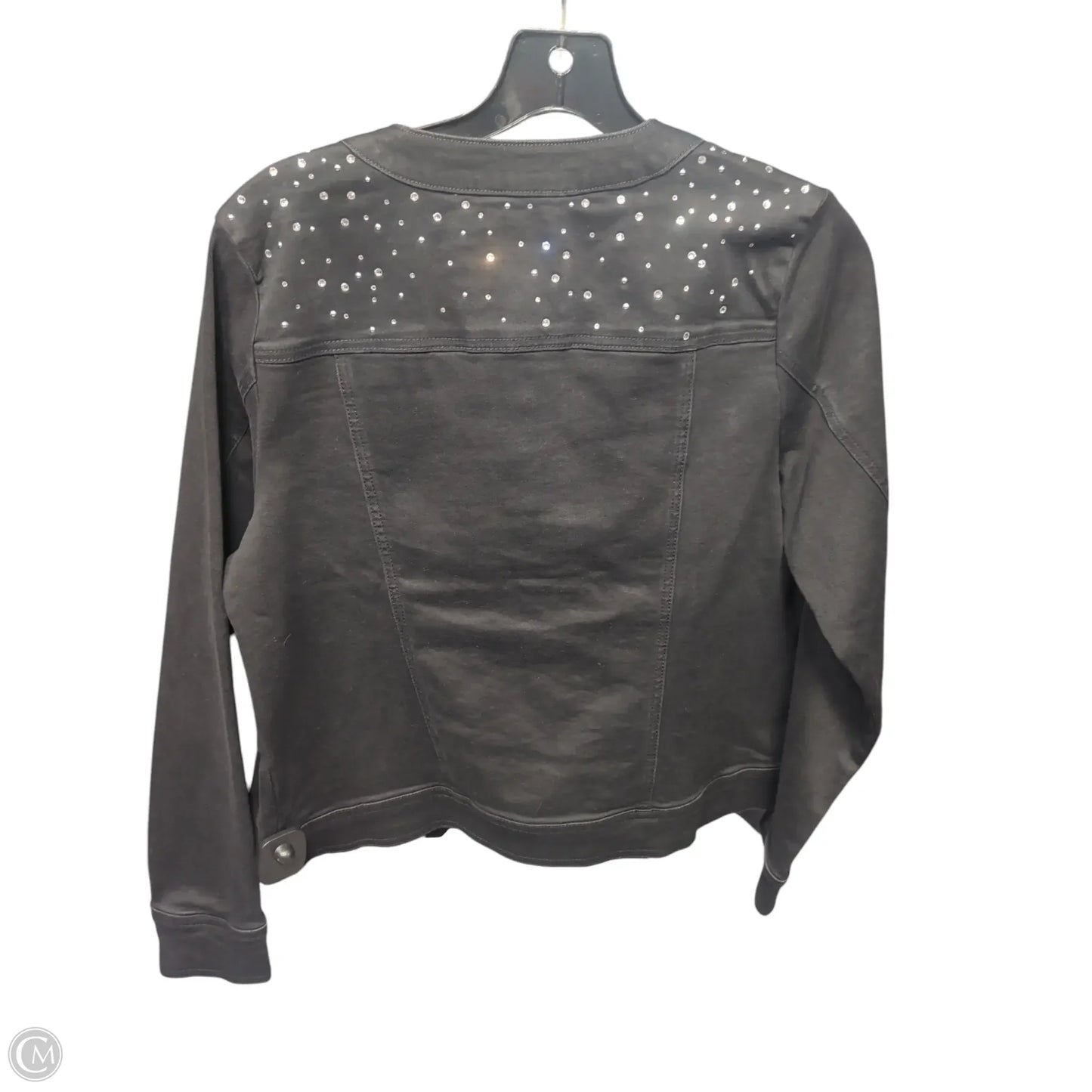 Jacket Denim By Isaac Mizrahi Live Qvc In Black Denim, Size: S