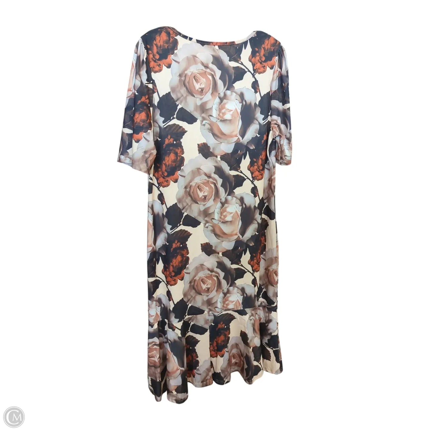 Dress Casual Short By Shein In Floral Print, Size: 1x