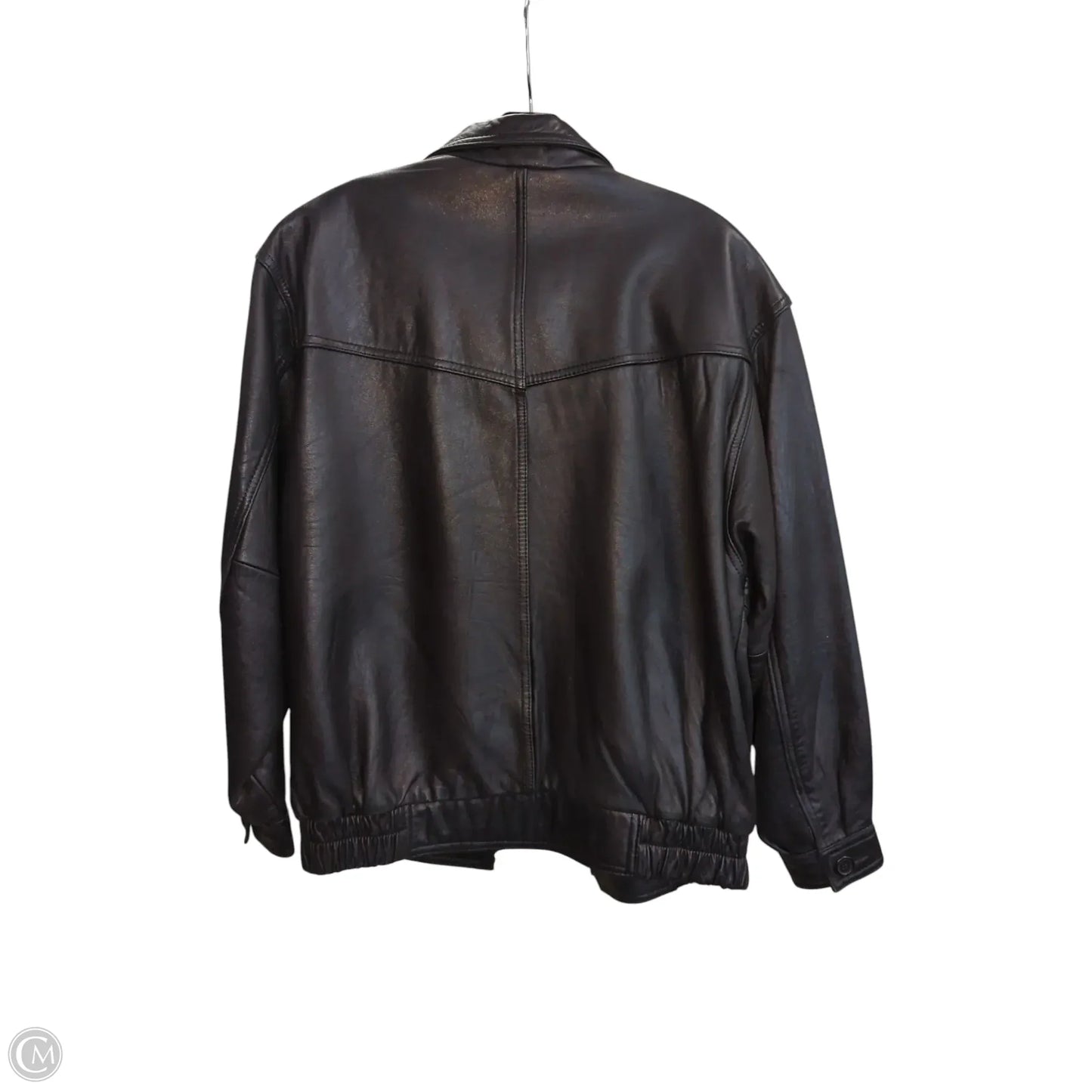 Jacket Leather By Clothes Mentor In Black, Size: M