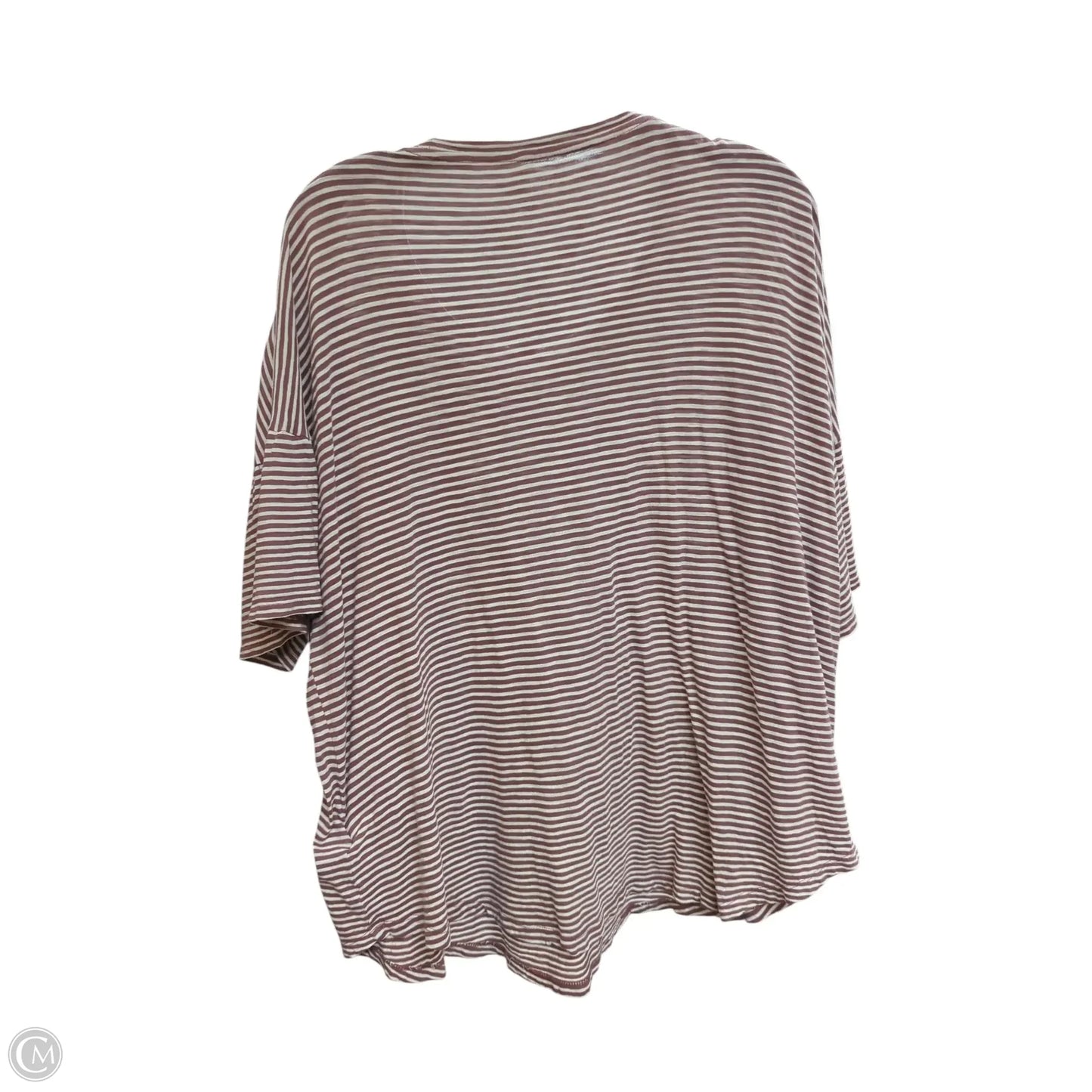 Top Short Sleeve Basic By Madewell In Striped Pattern, Size: 3x