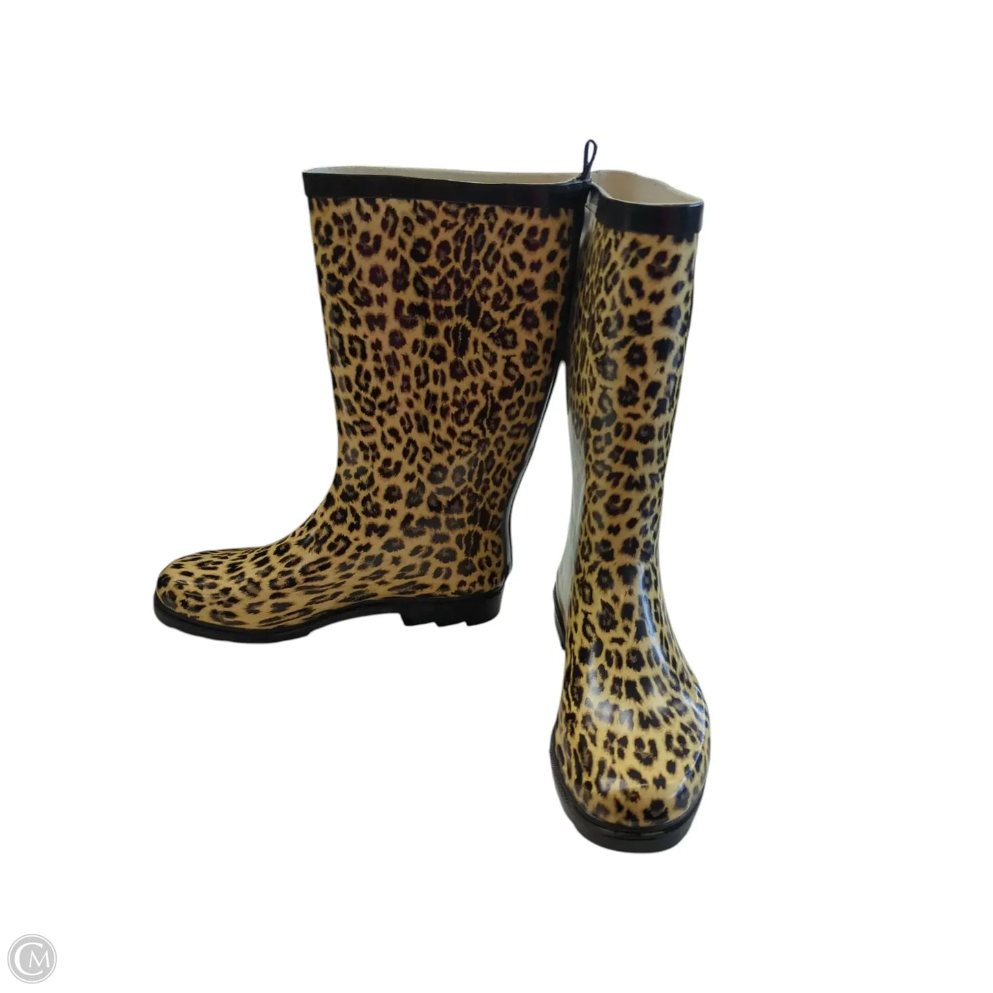 Boots Rain By Clothes Mentor In Animal Print, Size: 8