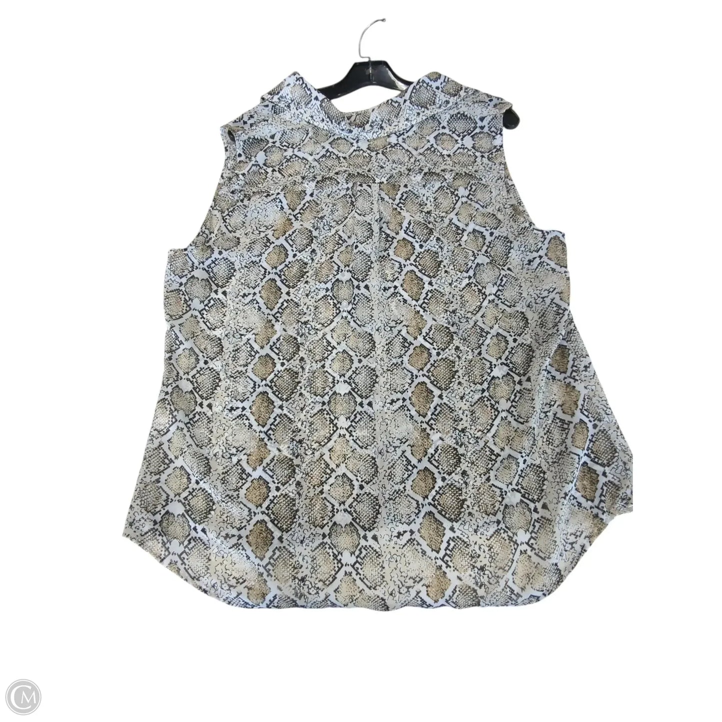 Top Sleeveless By New York And Co In Snakeskin Print, Size: Xl