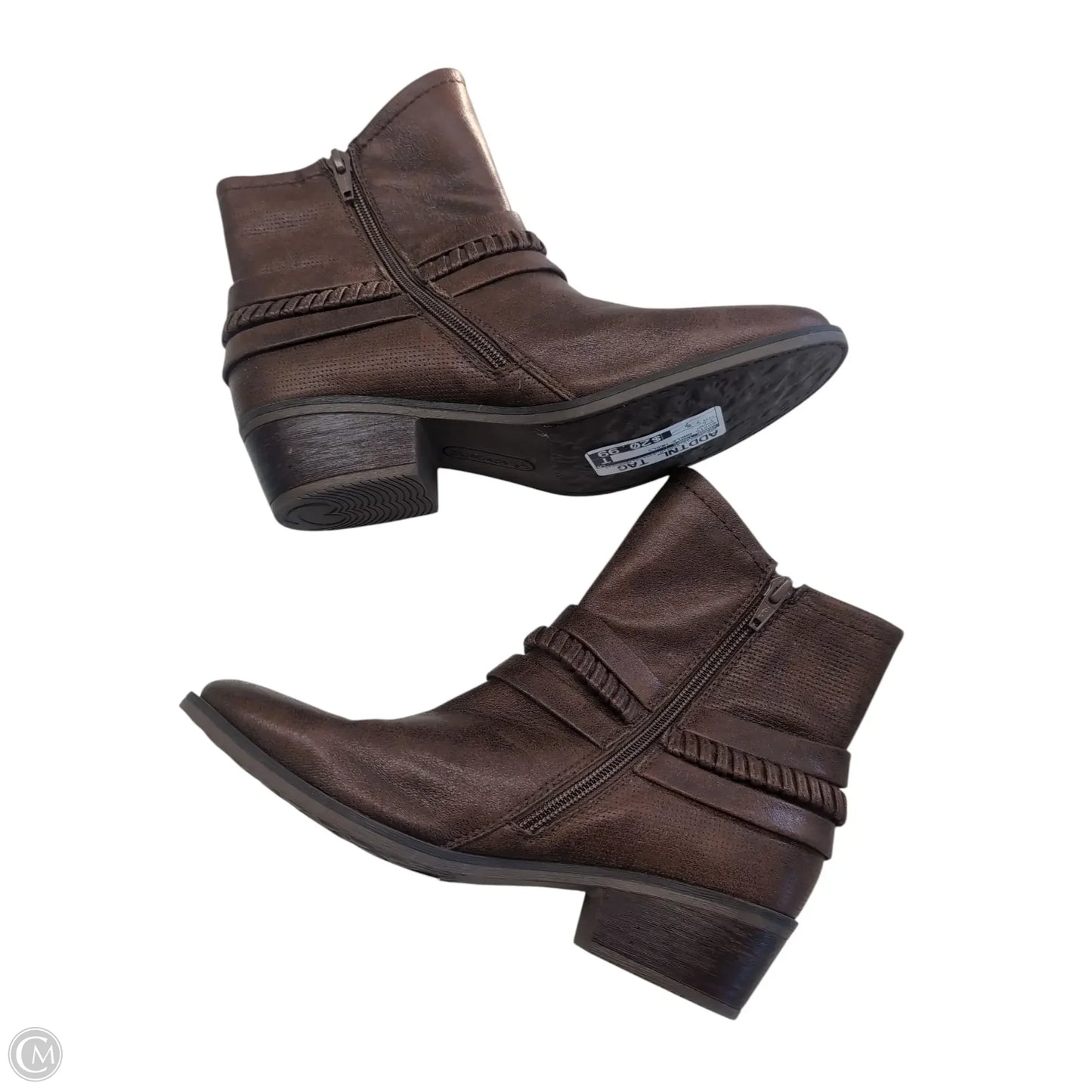 Boots Ankle Heels By Bare Traps In Brown, Size: 7.5