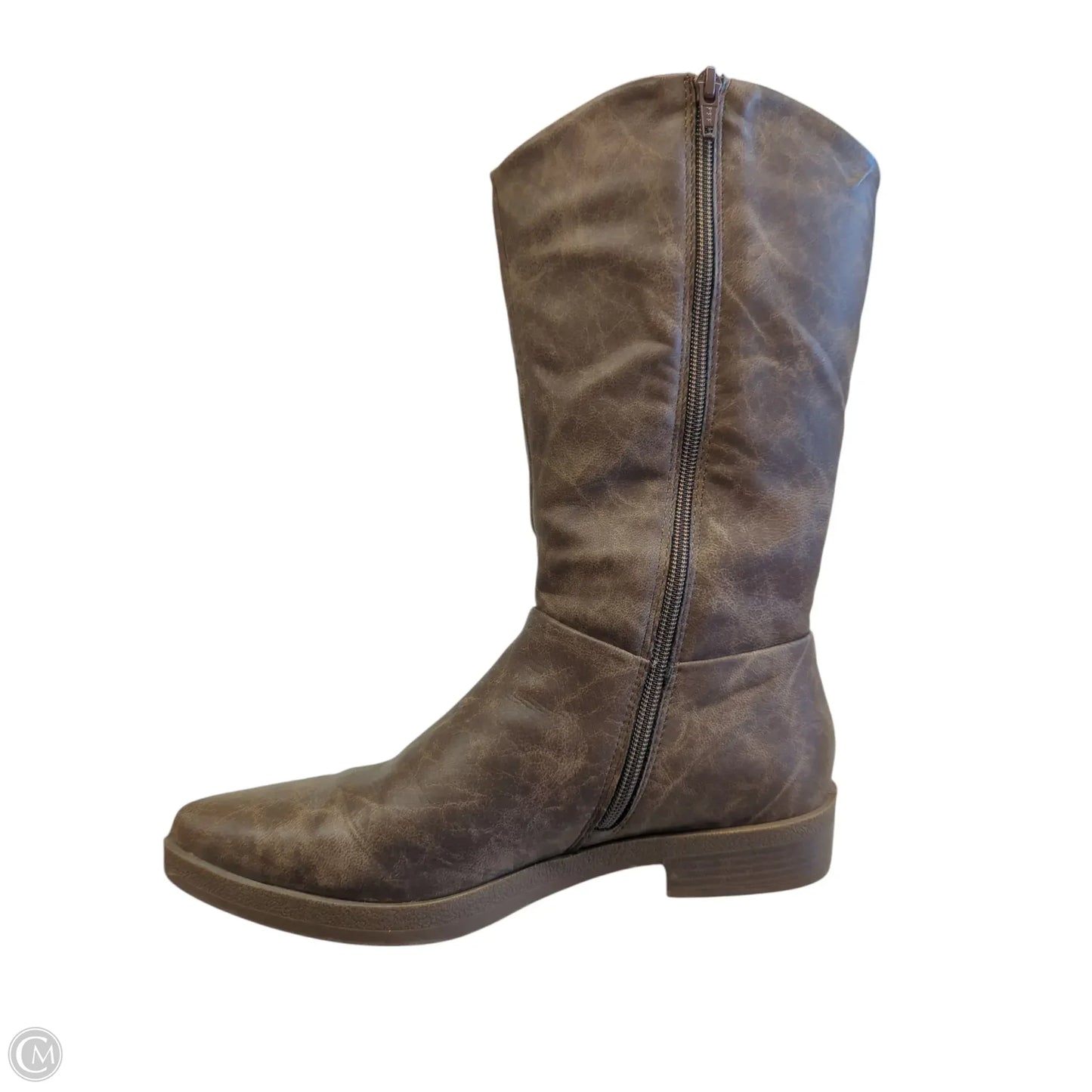 Boots Mid-calf Heels By Frye And Co In Brown, Size: 9