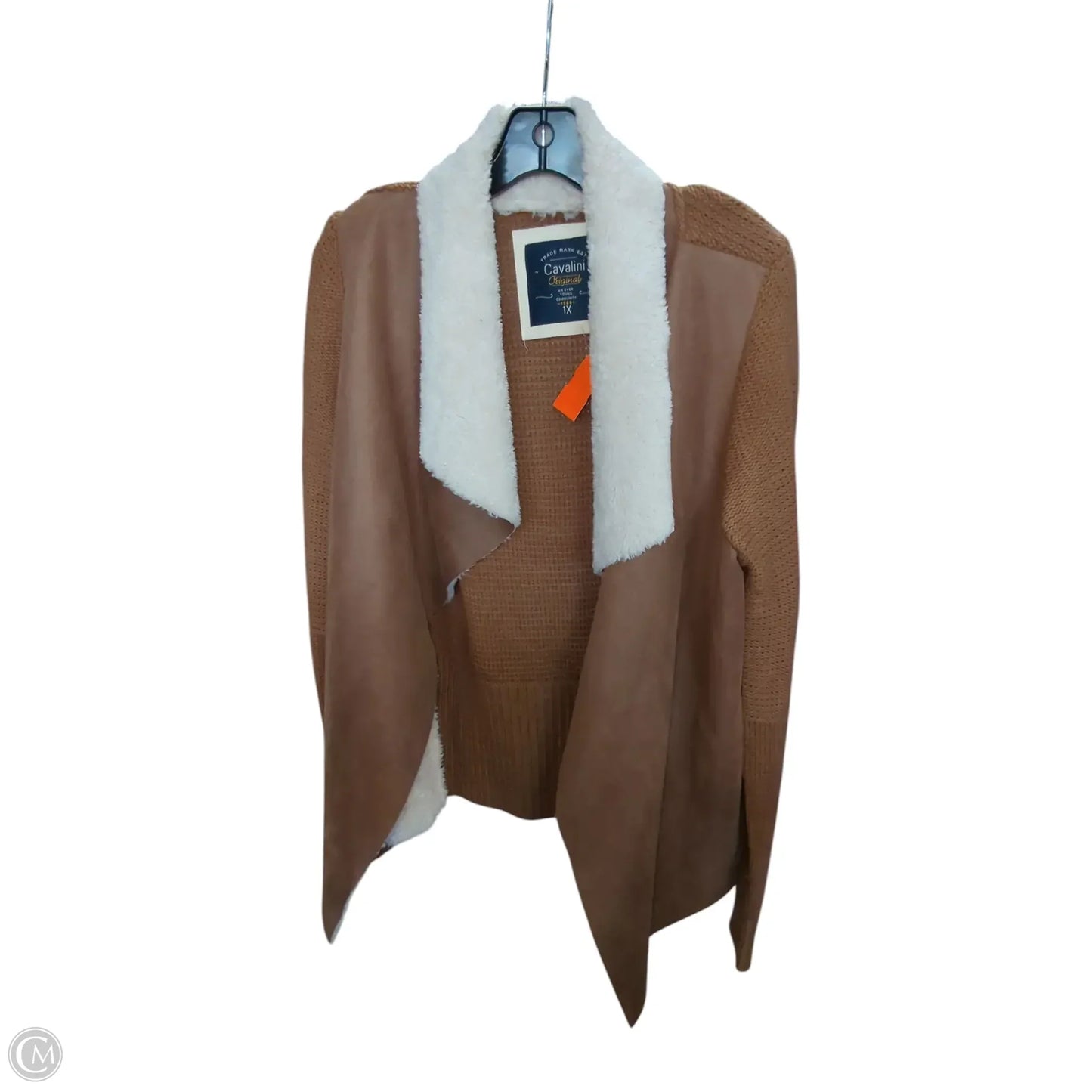 Cardigan By Clothes Mentor In Brown, Size: 1x