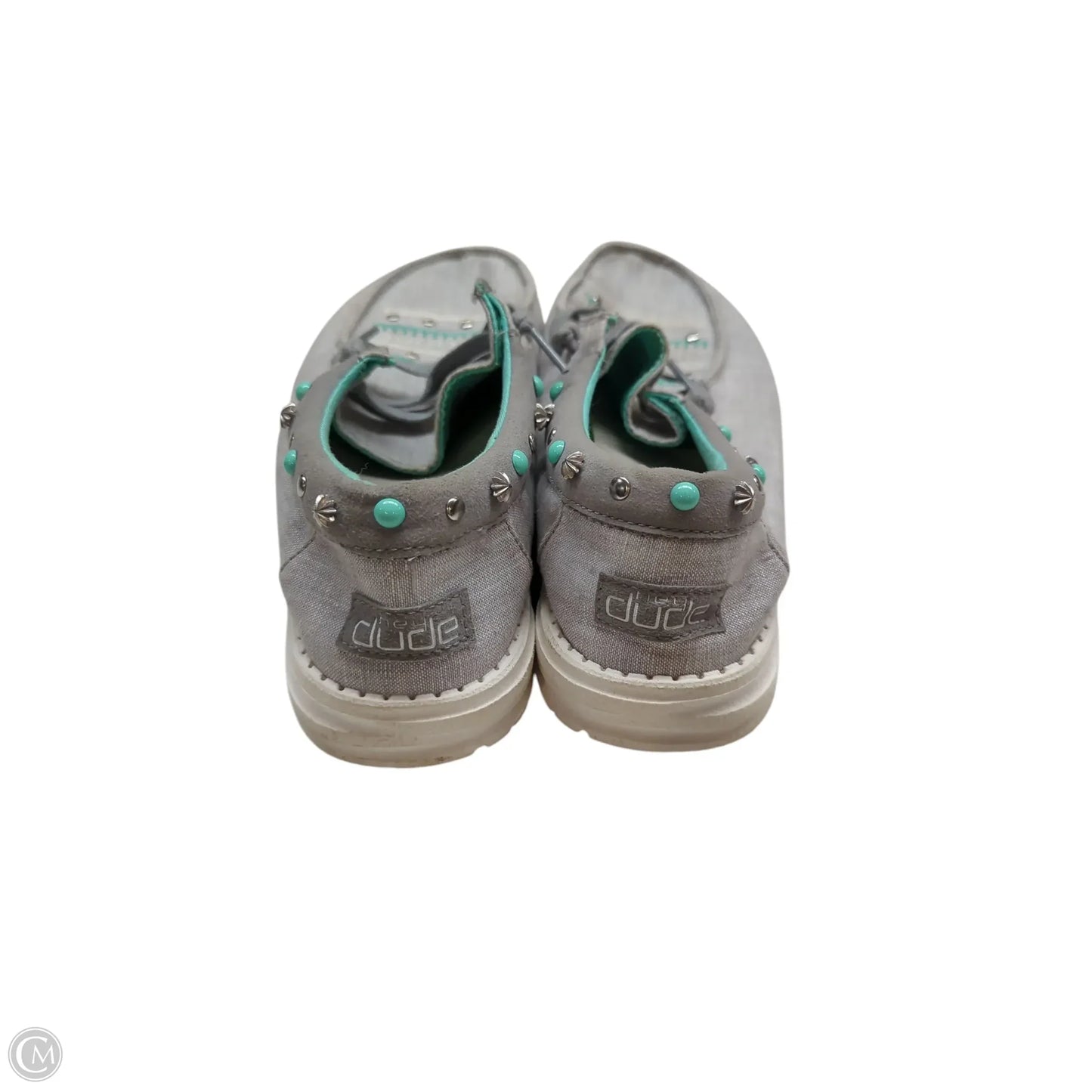 Shoes Flats By Hey Dude In Grey, Size: 10