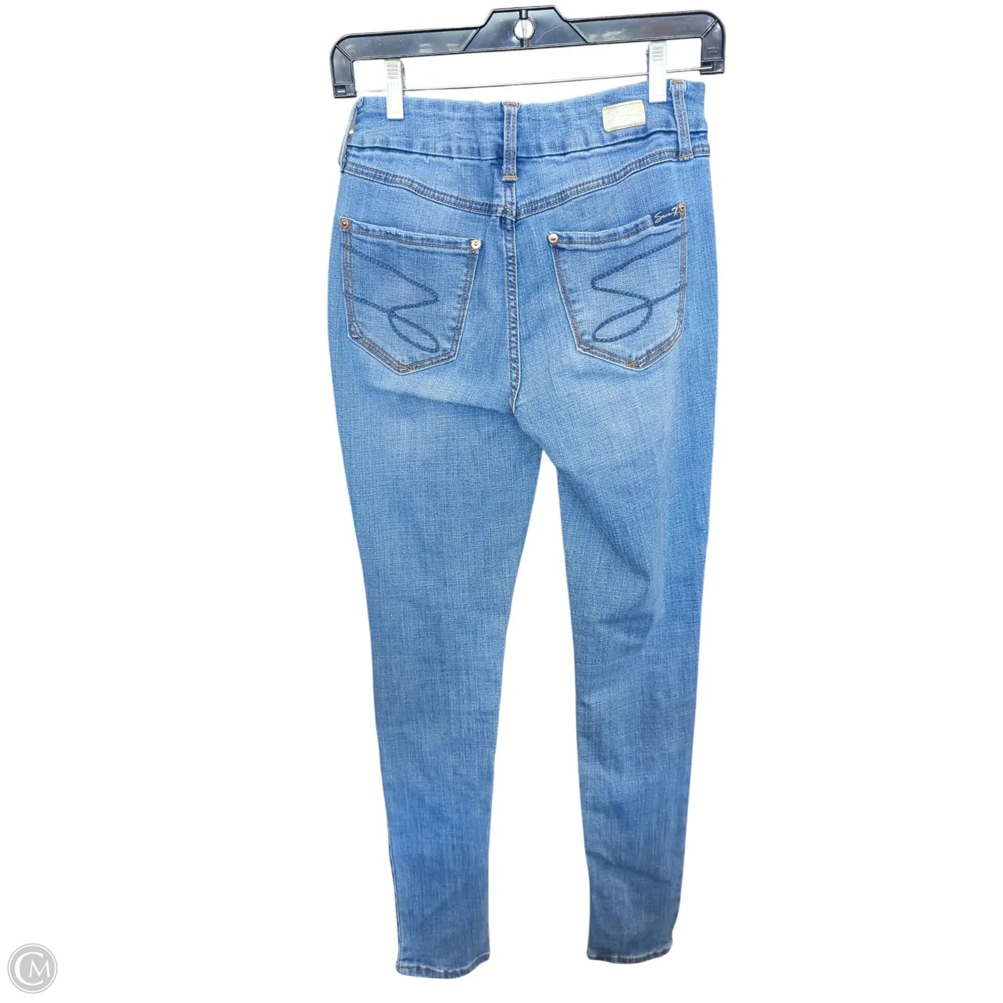 Jeans Skinny By Seven 7 In Blue Denim, Size: 4