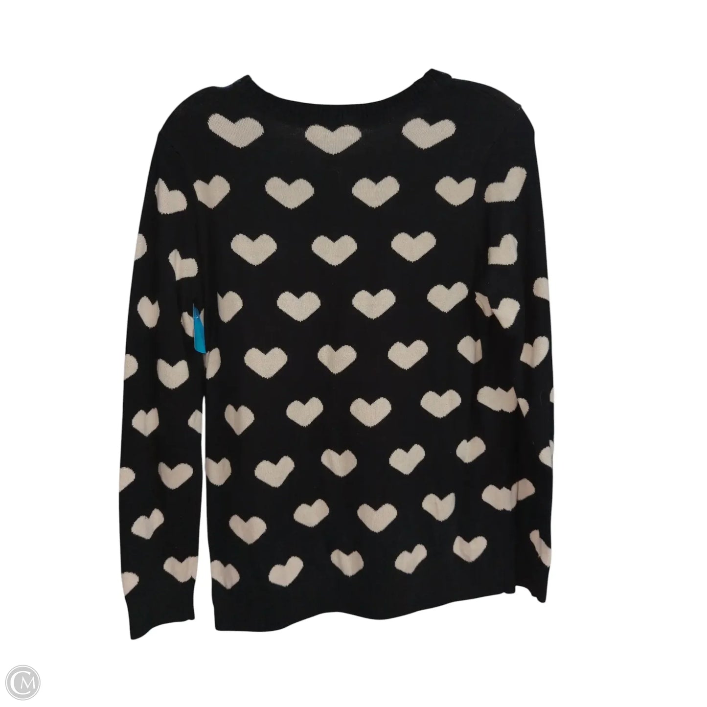 Sweater By Charter Club In Black & White, Size: M