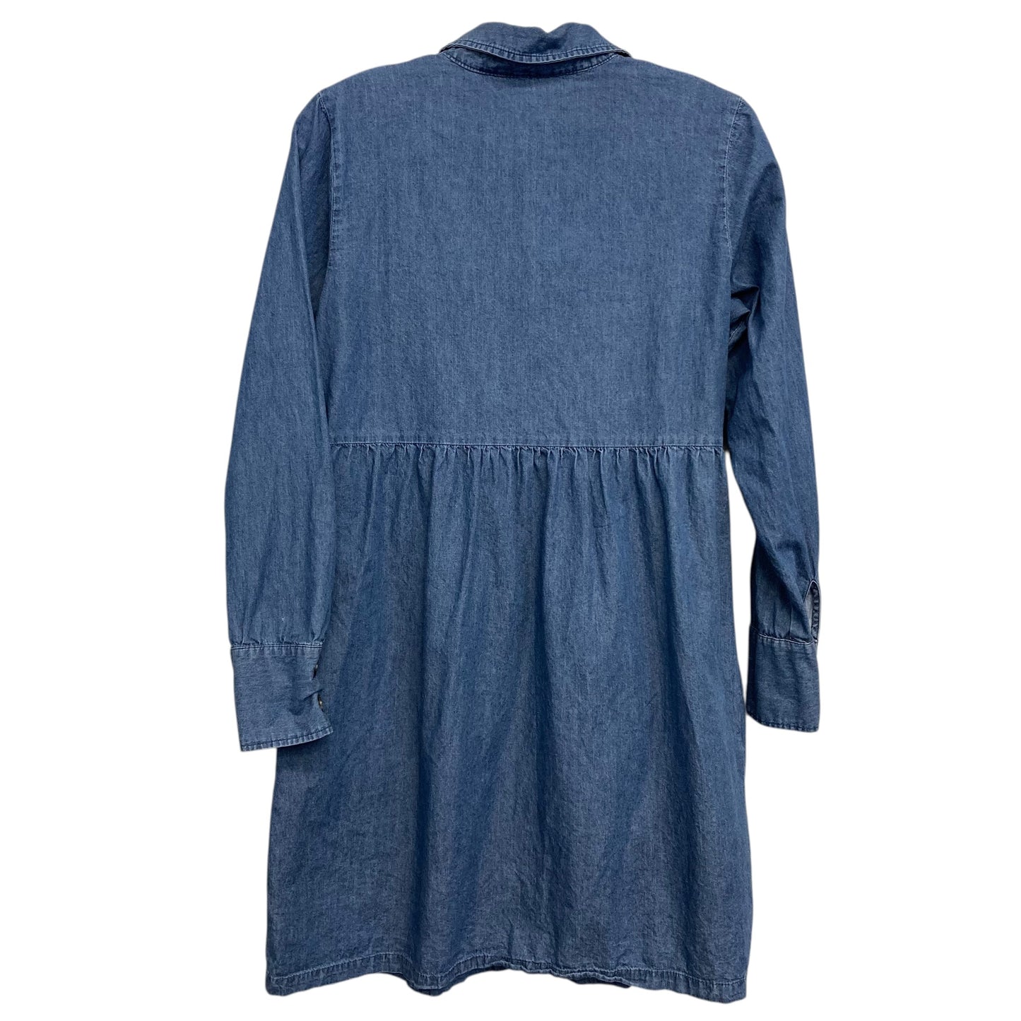 Dress Casual Midi By Nine West In Blue Denim, Size:Xs