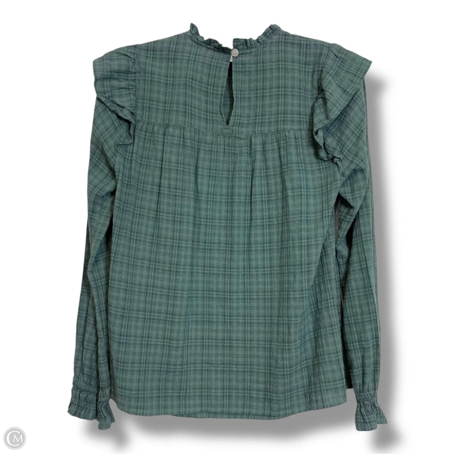 Top Long Sleeve By Universal Thread In Plaid Pattern, Size: Xs