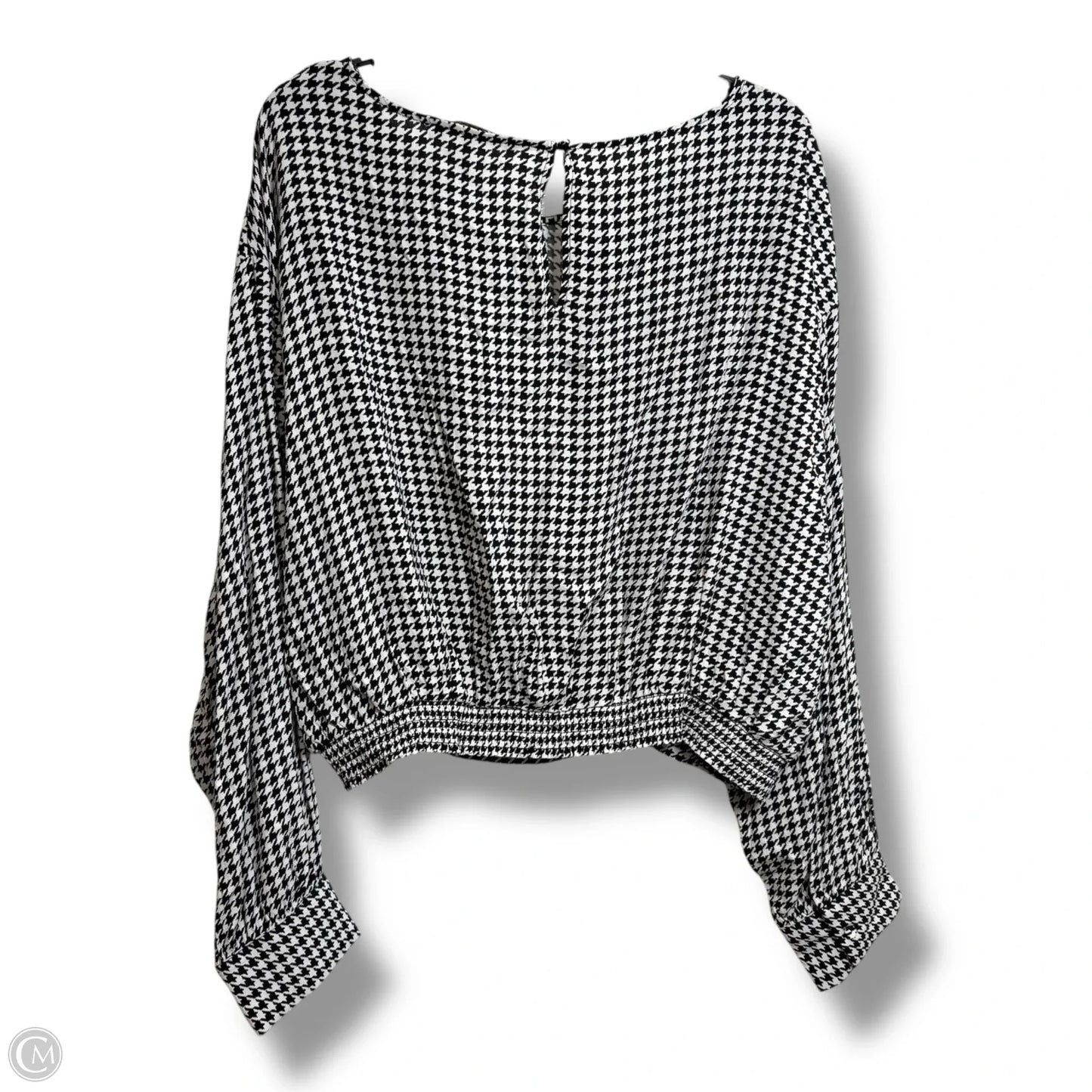 Top Long Sleeve By Loft In Black & White, Size: Xl