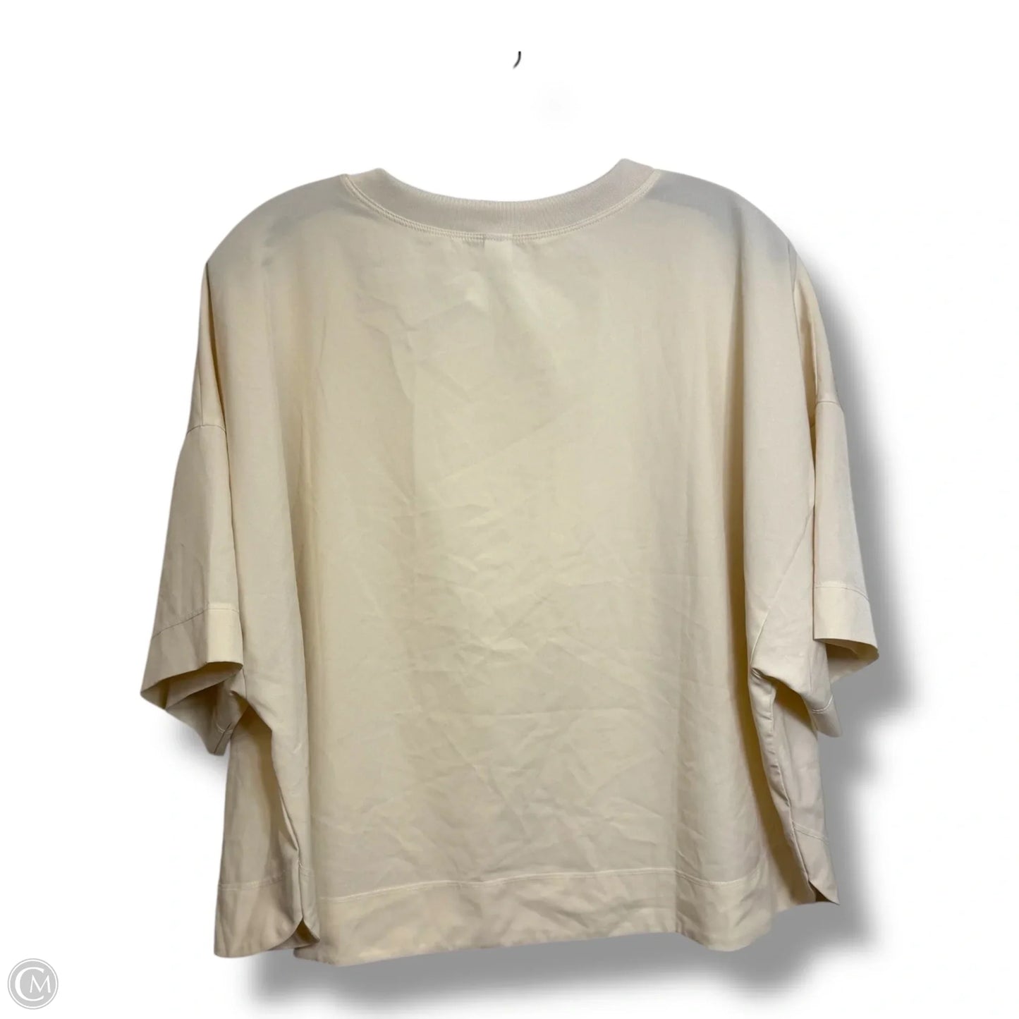 Athletic Top Short Sleeve By Old Navy In Cream, Size: Xl