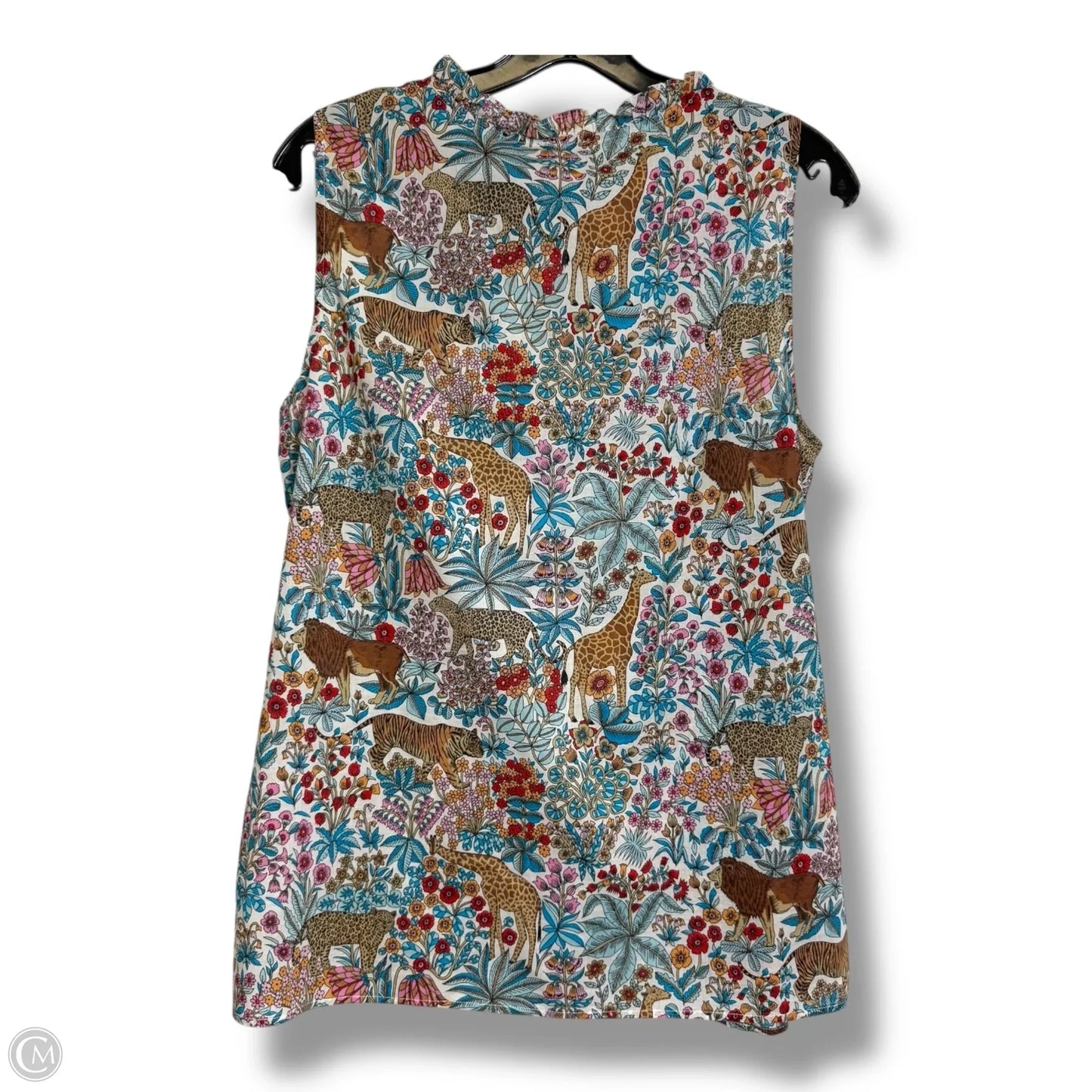 Top Sleeveless By Talbots In Animal Print, Size: L