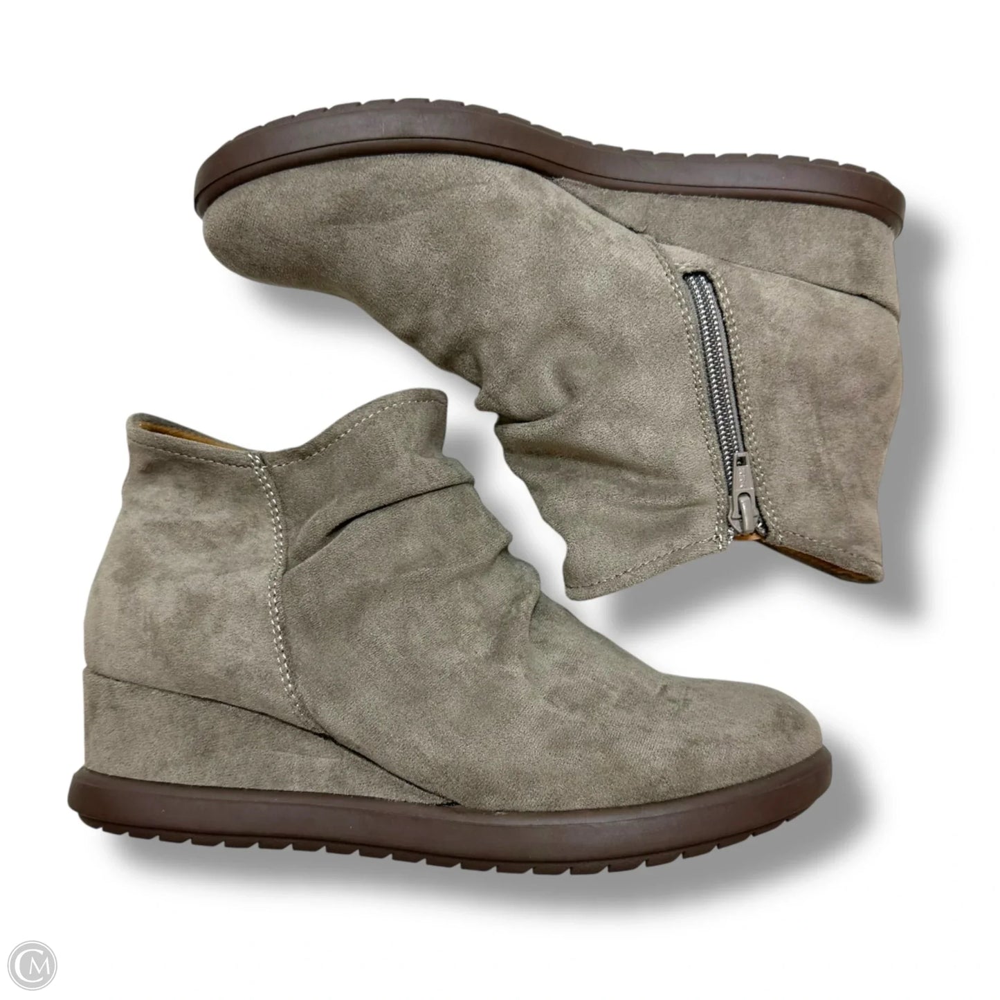 Boots Ankle Flats By Sofft In Tan, Size: 7