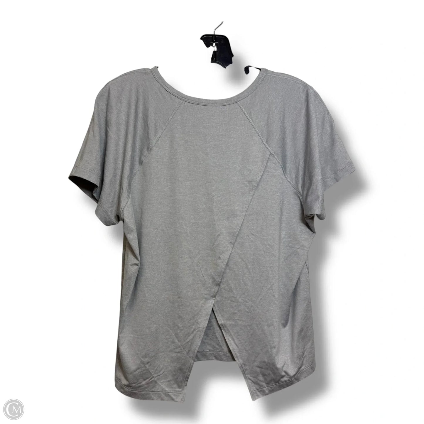 Athletic Top Short Sleeve By Athleta In Grey, Size: M