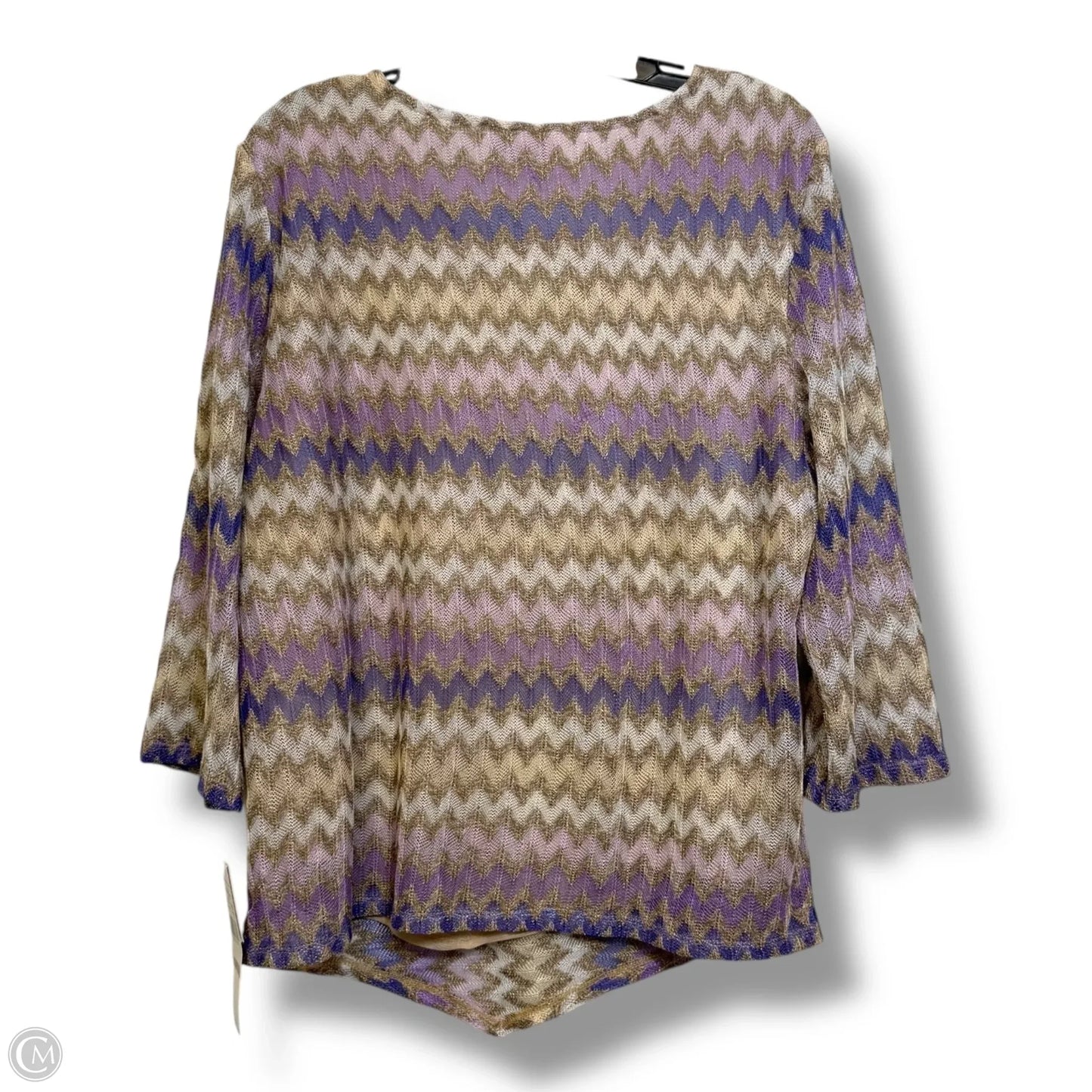 Top Long Sleeve By Alfred Dunner In Purple, Size: 1x