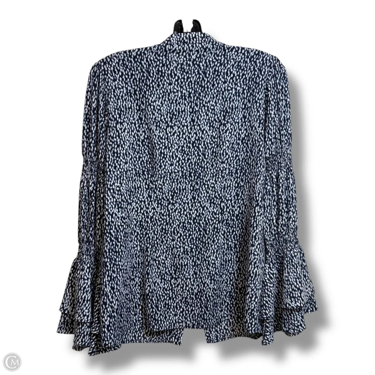 Top Long Sleeve Designer By Michael Kors In Blue, Size: S