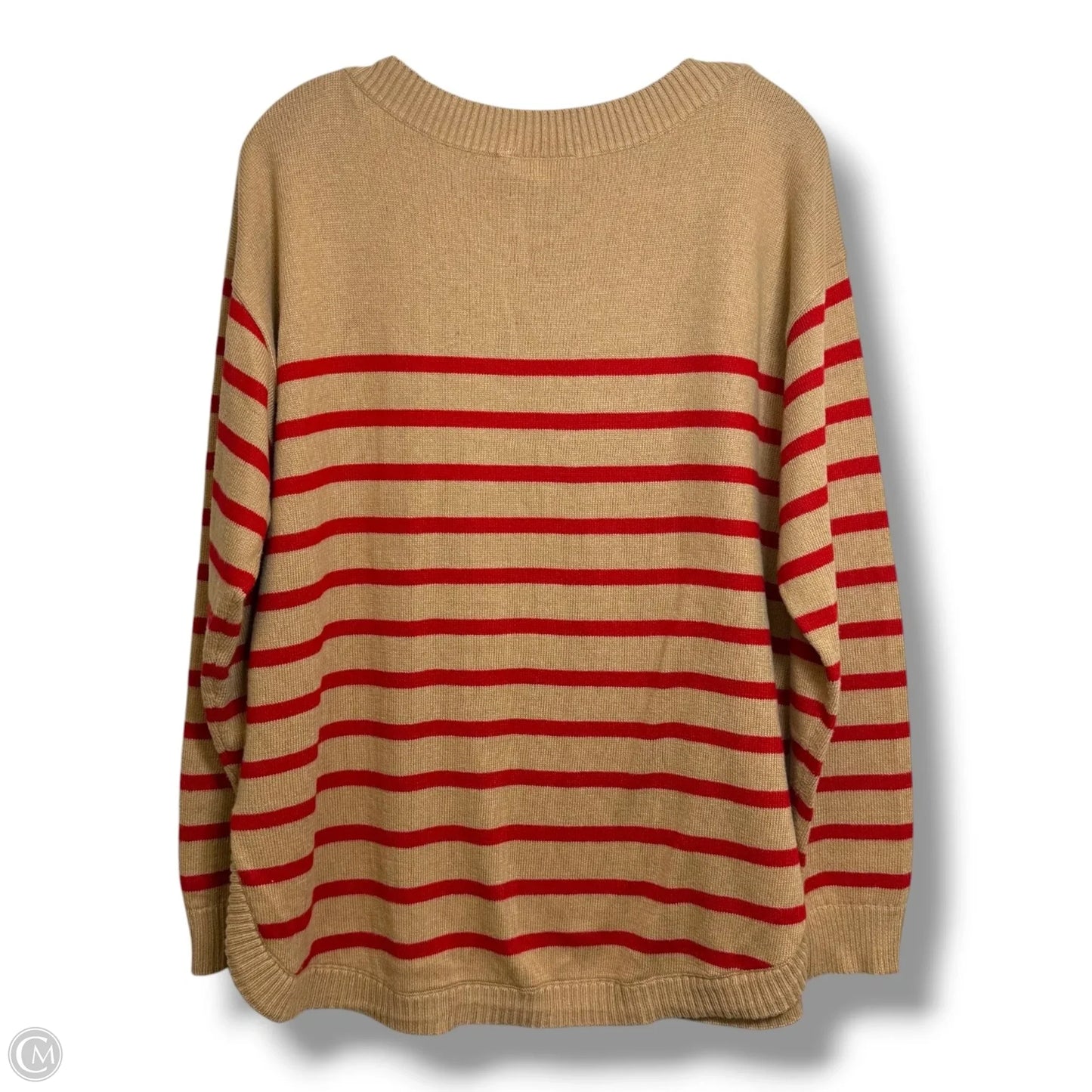 Sweater By Loft In Striped Pattern, Size: L