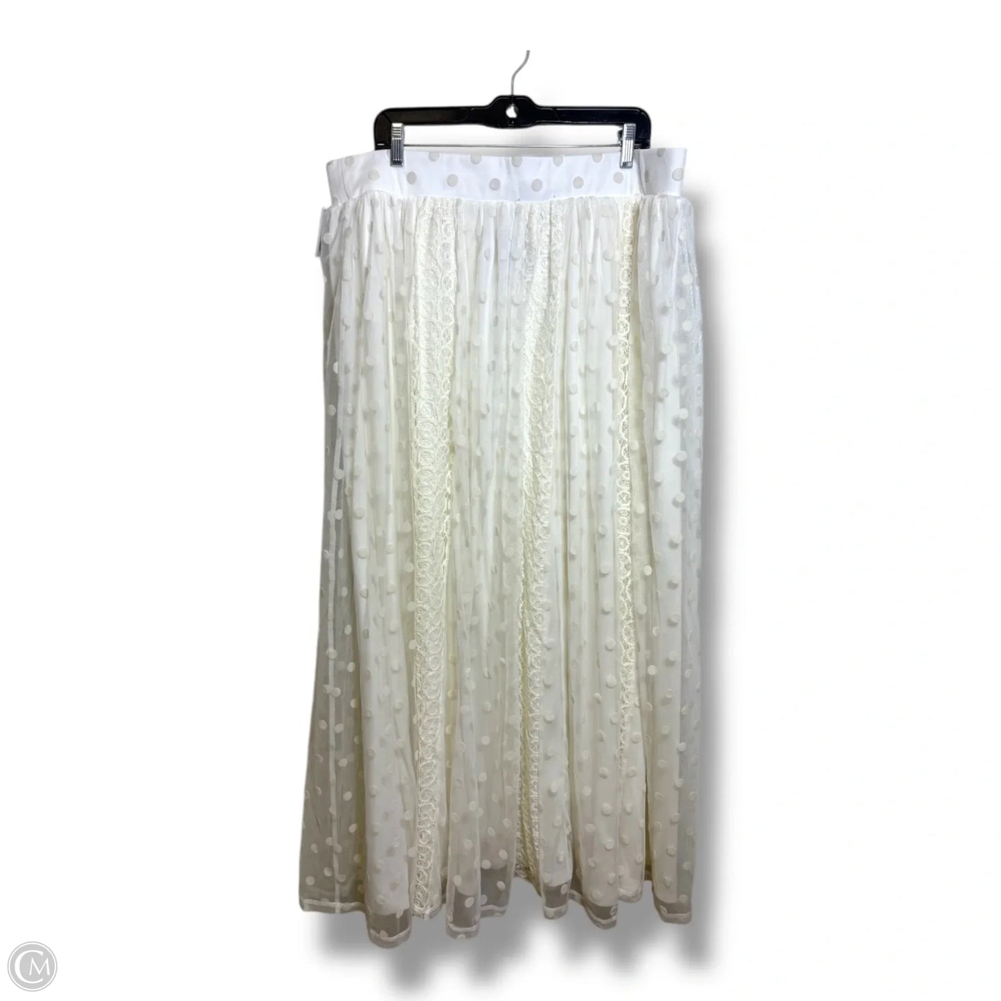 Skirt Maxi By Torrid In White, Size: 2x