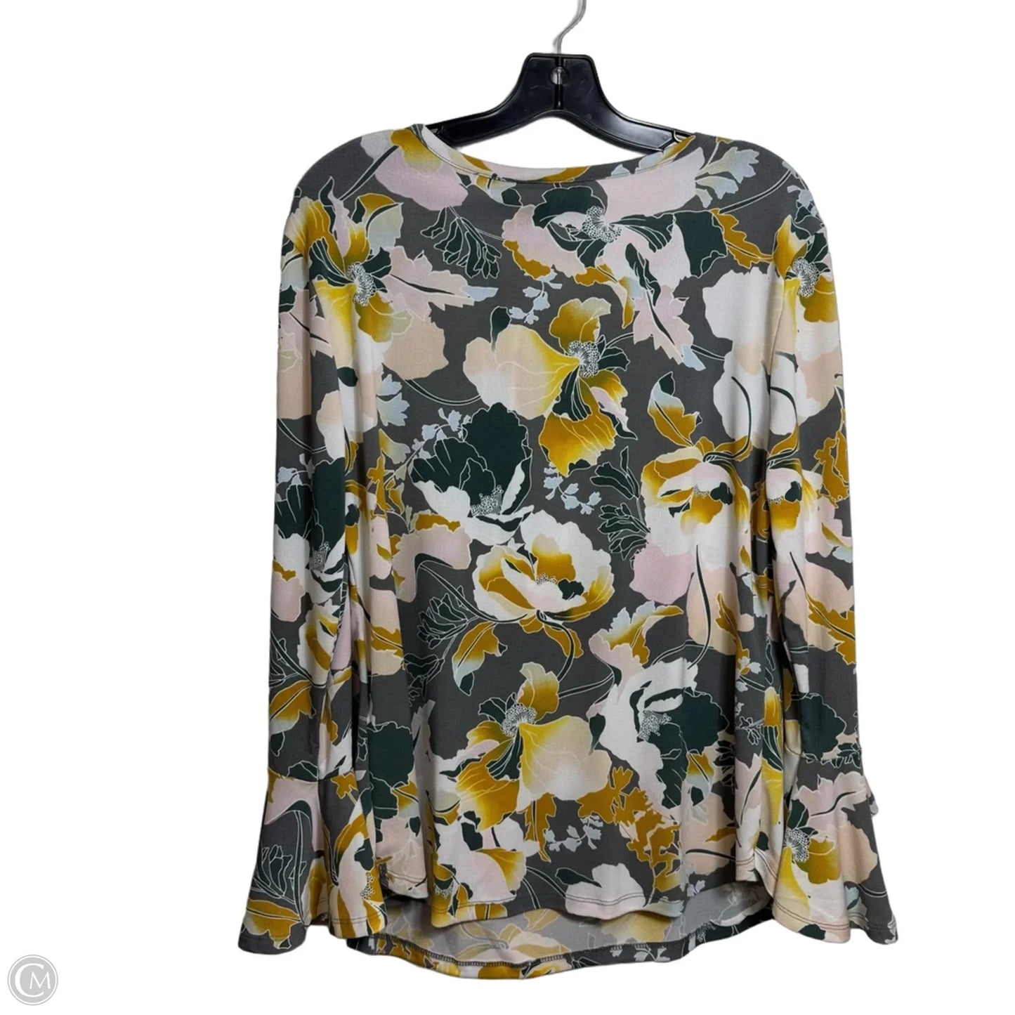 Top Long Sleeve By New York And Co In Floral Print, Size: L